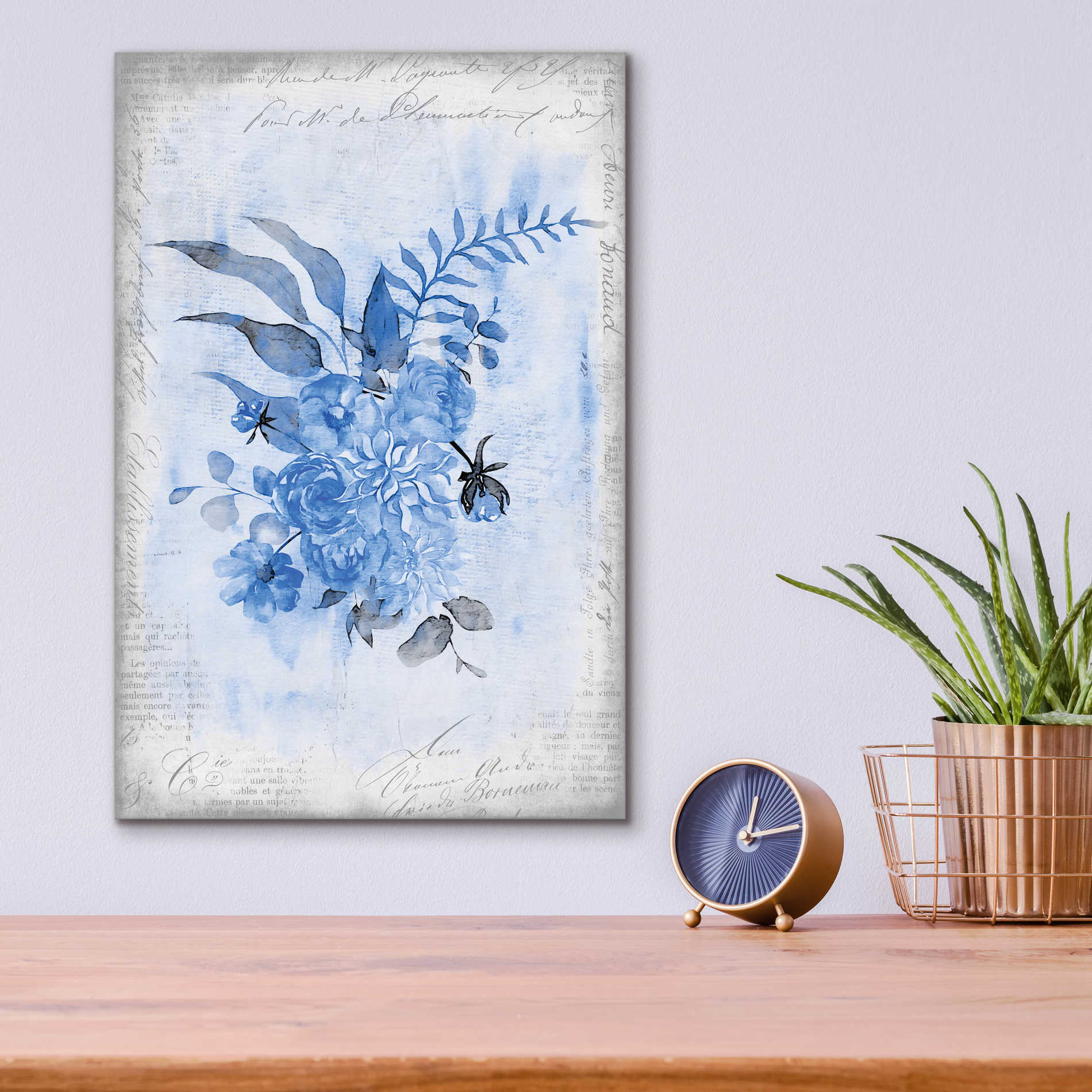 Epic Art 'Blue Spring' by Andrea Haase Acrylic Glass Wall Art,12x16