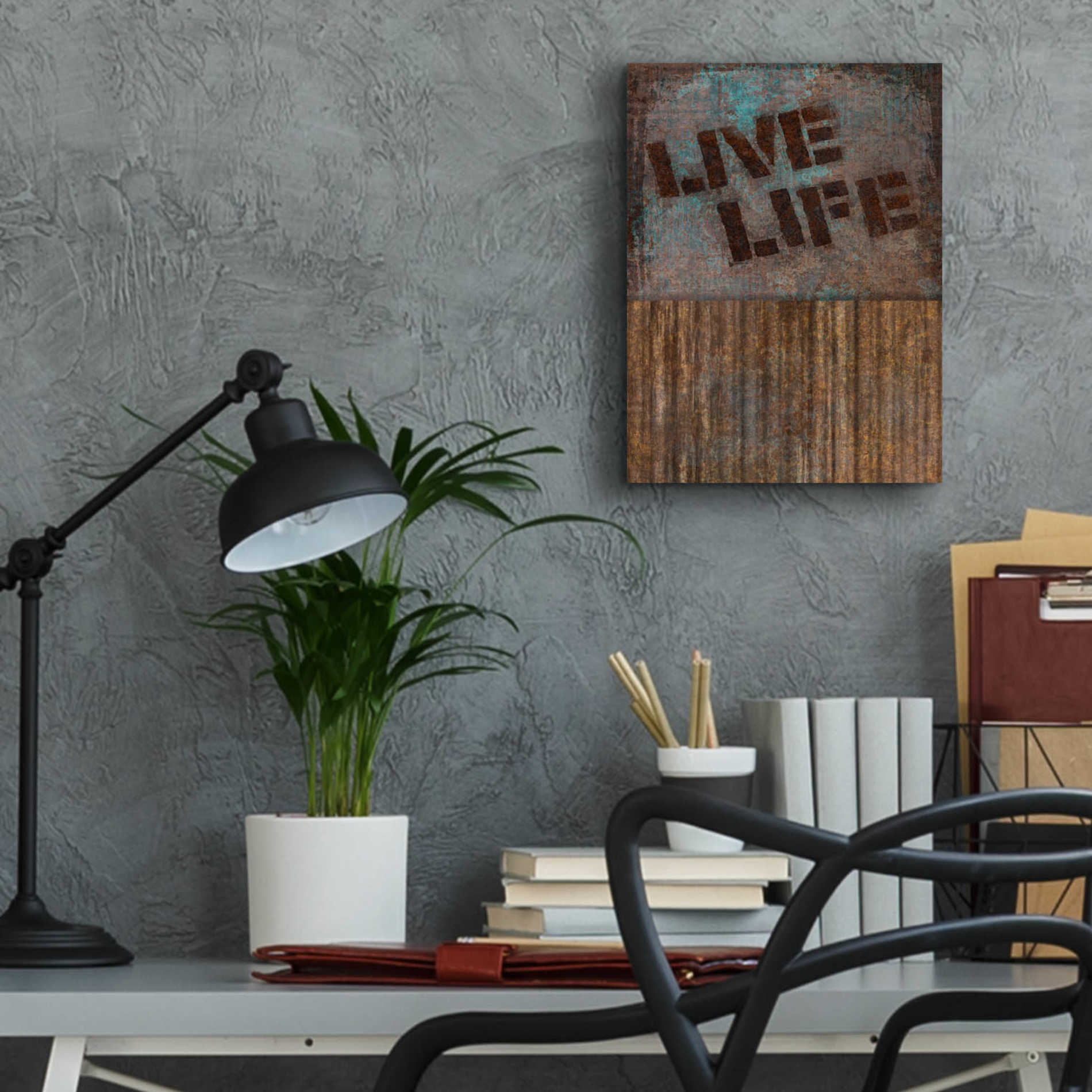 Epic Art 'Live Life' by Andrea Haase Acrylic Glass Wall Art,12x16