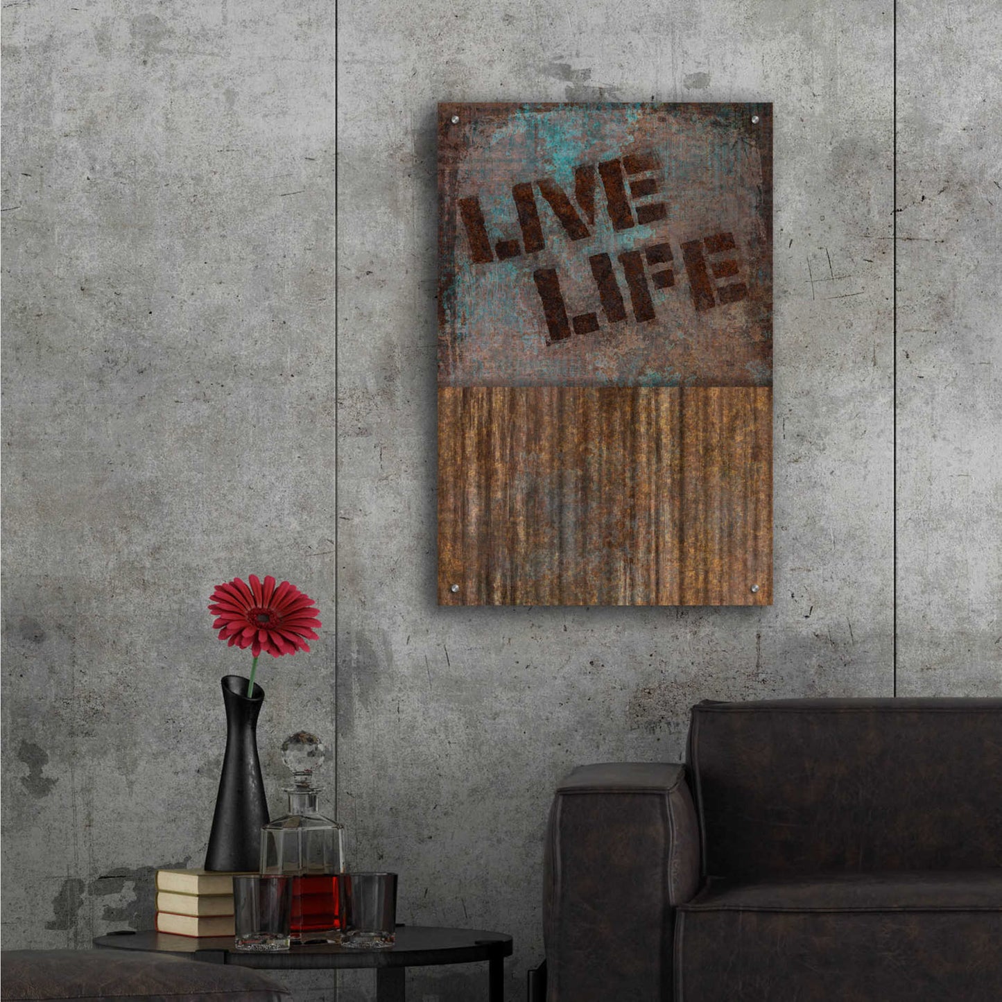 Epic Art 'Live Life' by Andrea Haase Acrylic Glass Wall Art,24x36