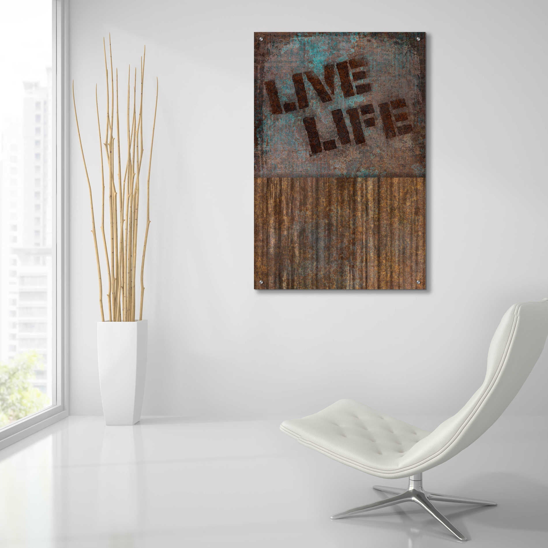 Epic Art 'Live Life' by Andrea Haase Acrylic Glass Wall Art,24x36