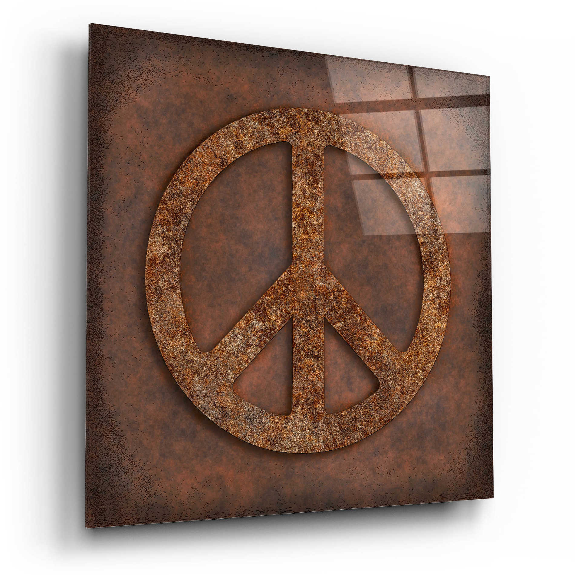 Epic Art 'Rusted Peace ' by Andrea Haase Acrylic Glass Wall Art,12x12