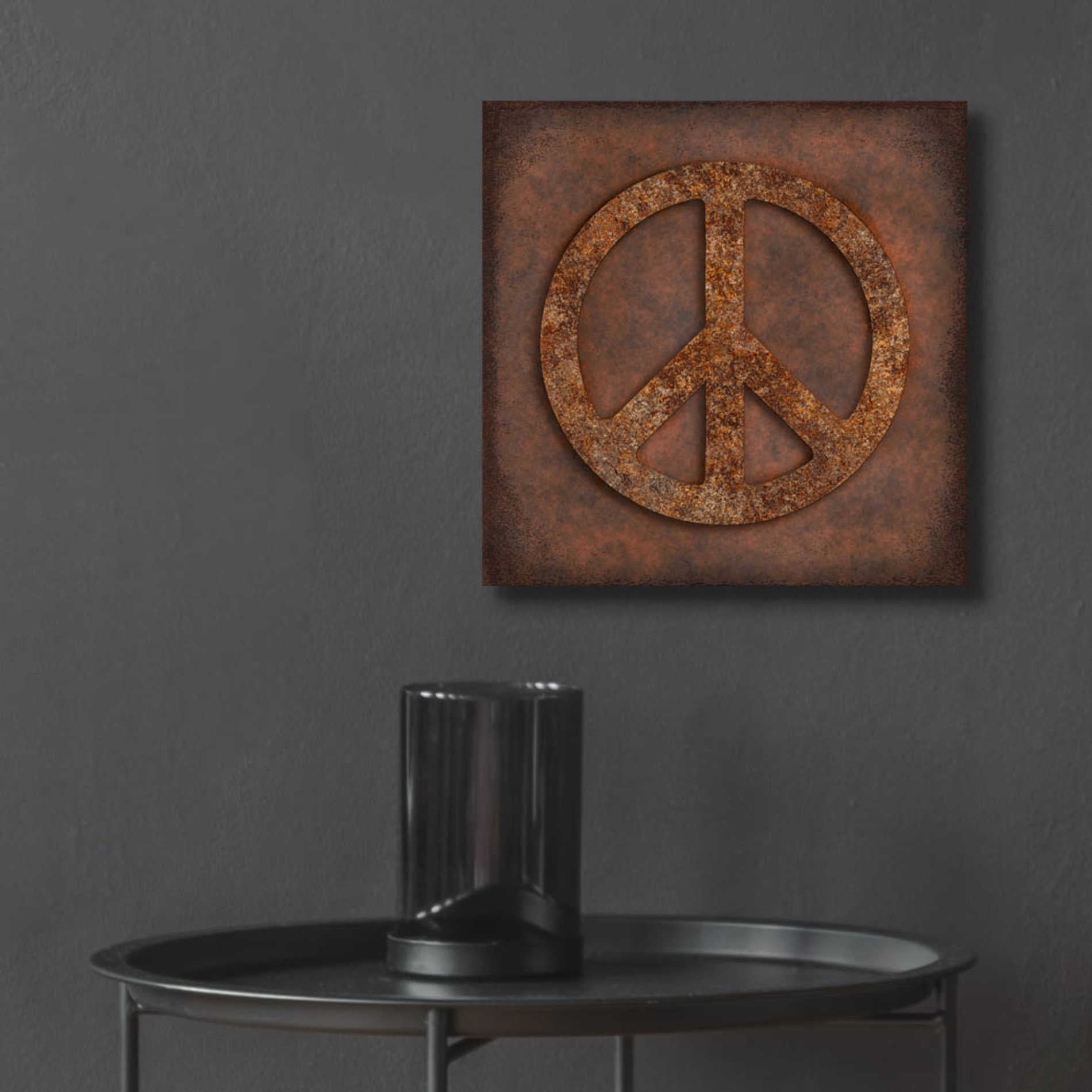 Epic Art 'Rusted Peace ' by Andrea Haase Acrylic Glass Wall Art,12x12