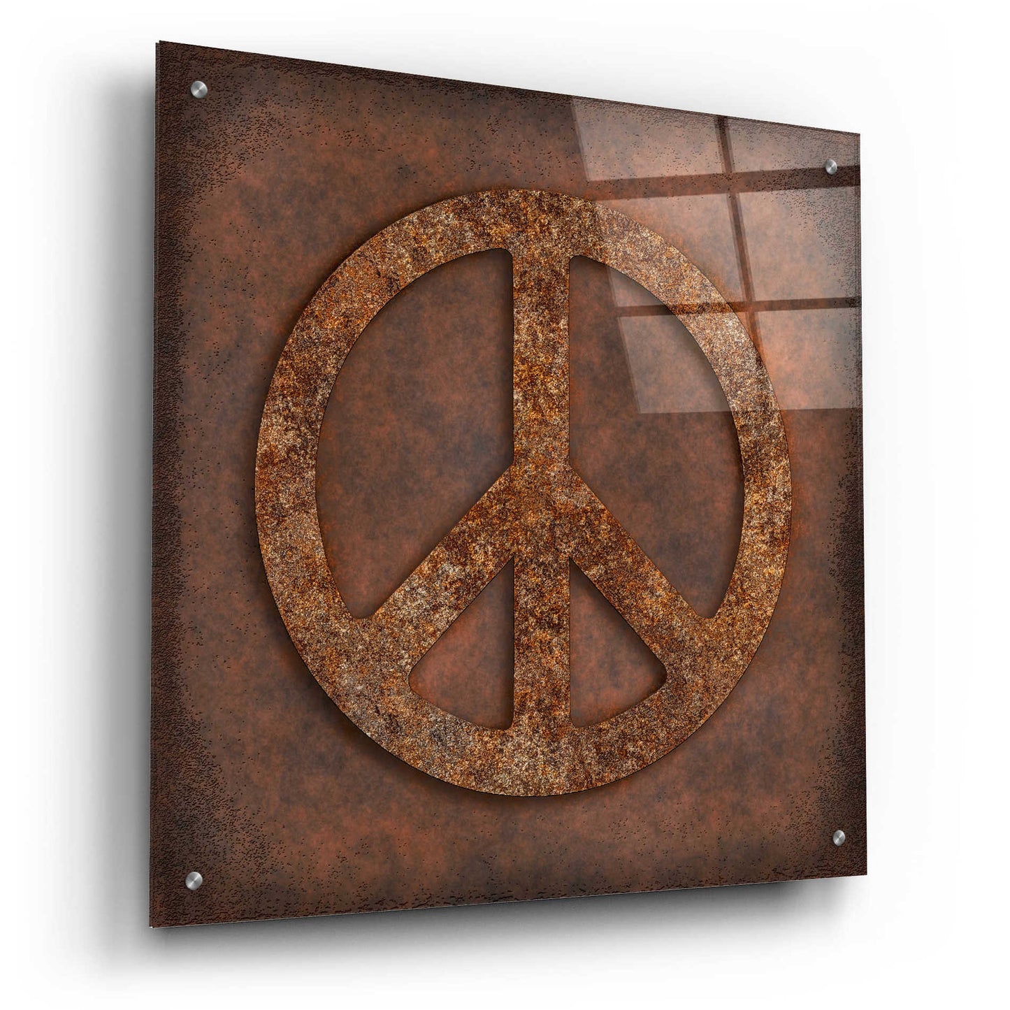 Epic Art 'Rusted Peace ' by Andrea Haase Acrylic Glass Wall Art,24x24