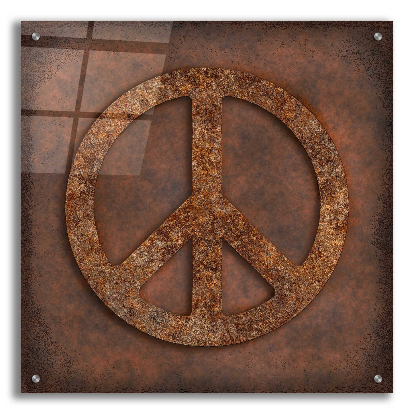 Epic Art 'Rusted Peace ' by Andrea Haase Acrylic Glass Wall Art,24x24