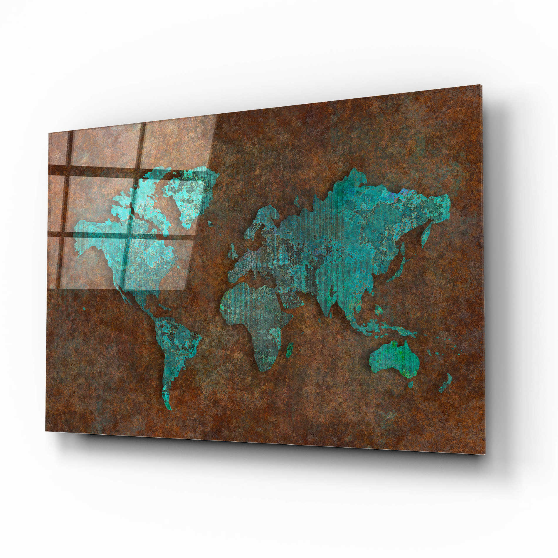 Epic Art 'Rusted World' by Andrea Haase Acrylic Glass Wall Art,16x12