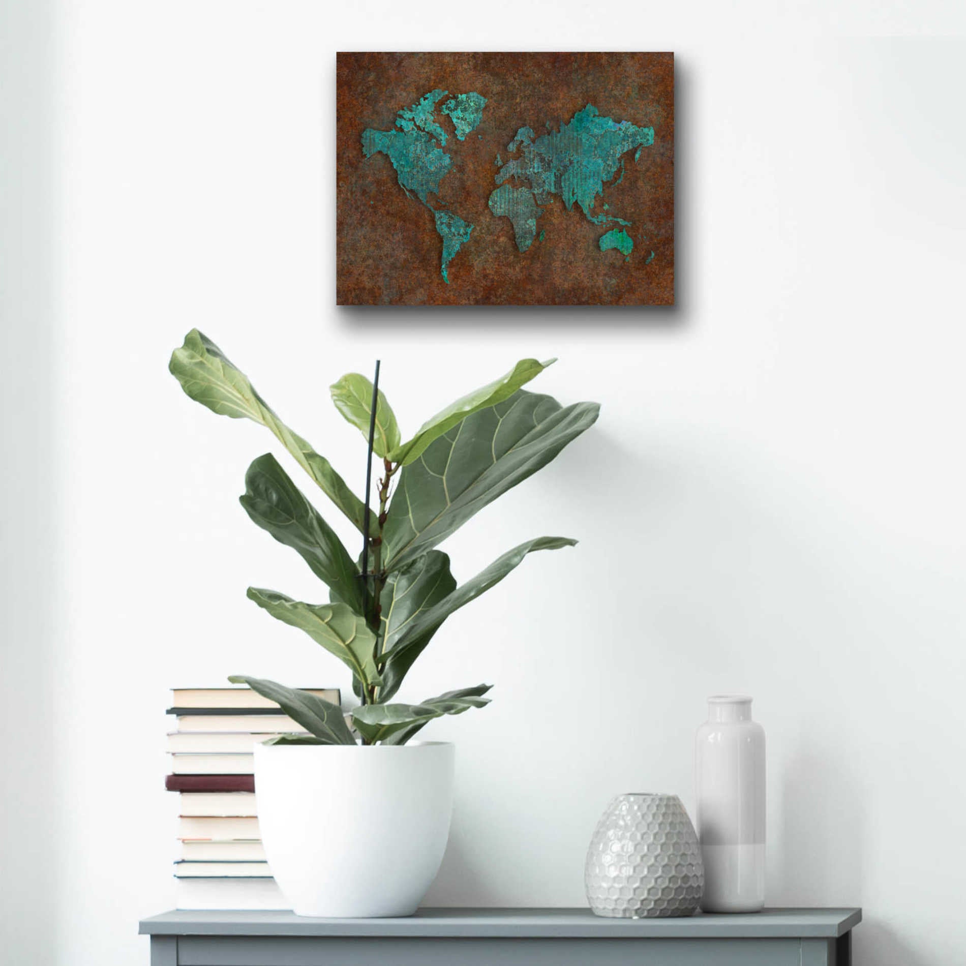 Epic Art 'Rusted World' by Andrea Haase Acrylic Glass Wall Art,16x12