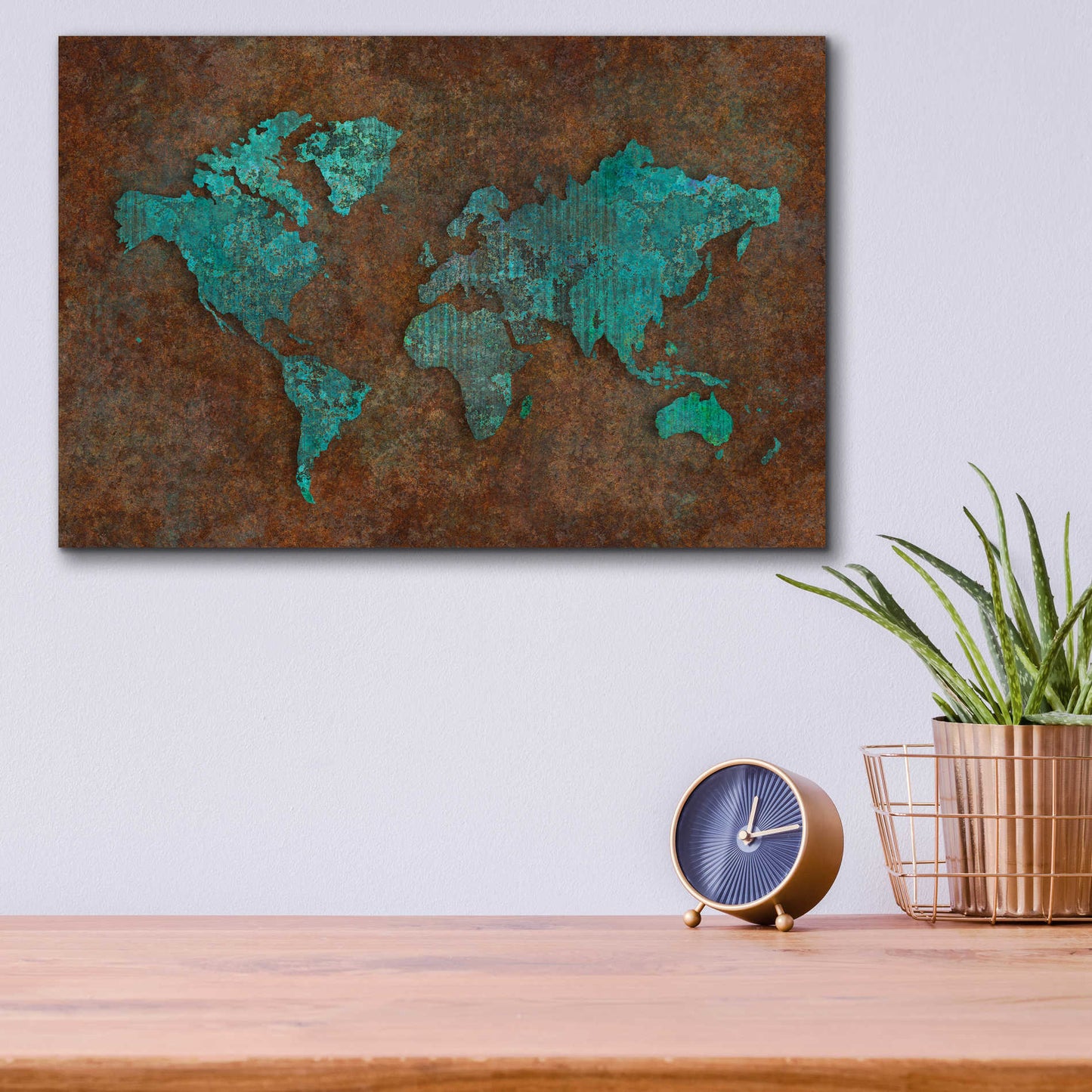 Epic Art 'Rusted World' by Andrea Haase Acrylic Glass Wall Art,16x12