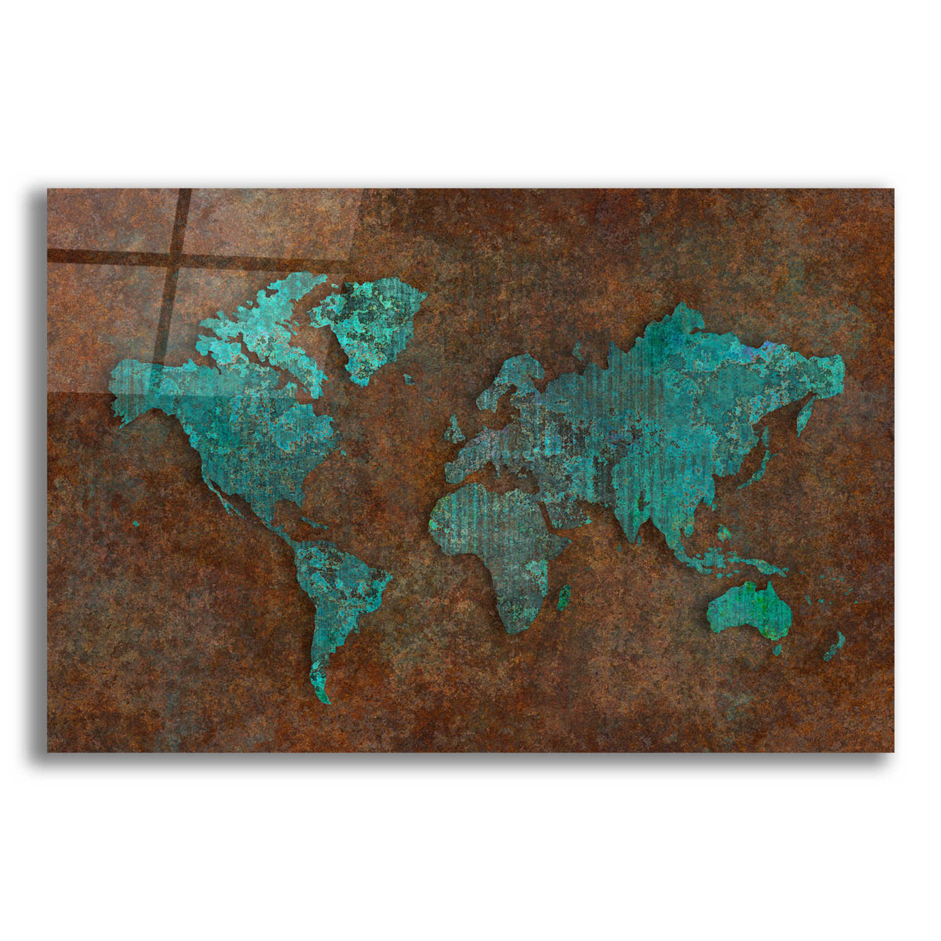 Epic Art 'Rusted World' by Andrea Haase Acrylic Glass Wall Art,16x12