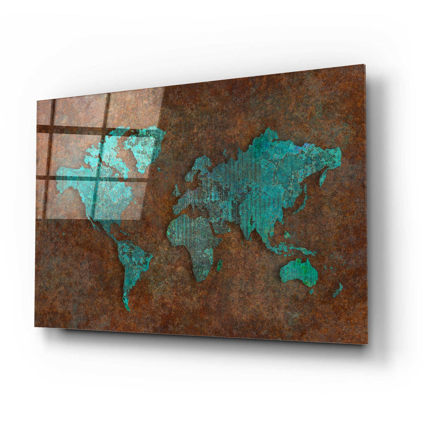 Epic Art 'Rusted World' by Andrea Haase Acrylic Glass Wall Art,24x16