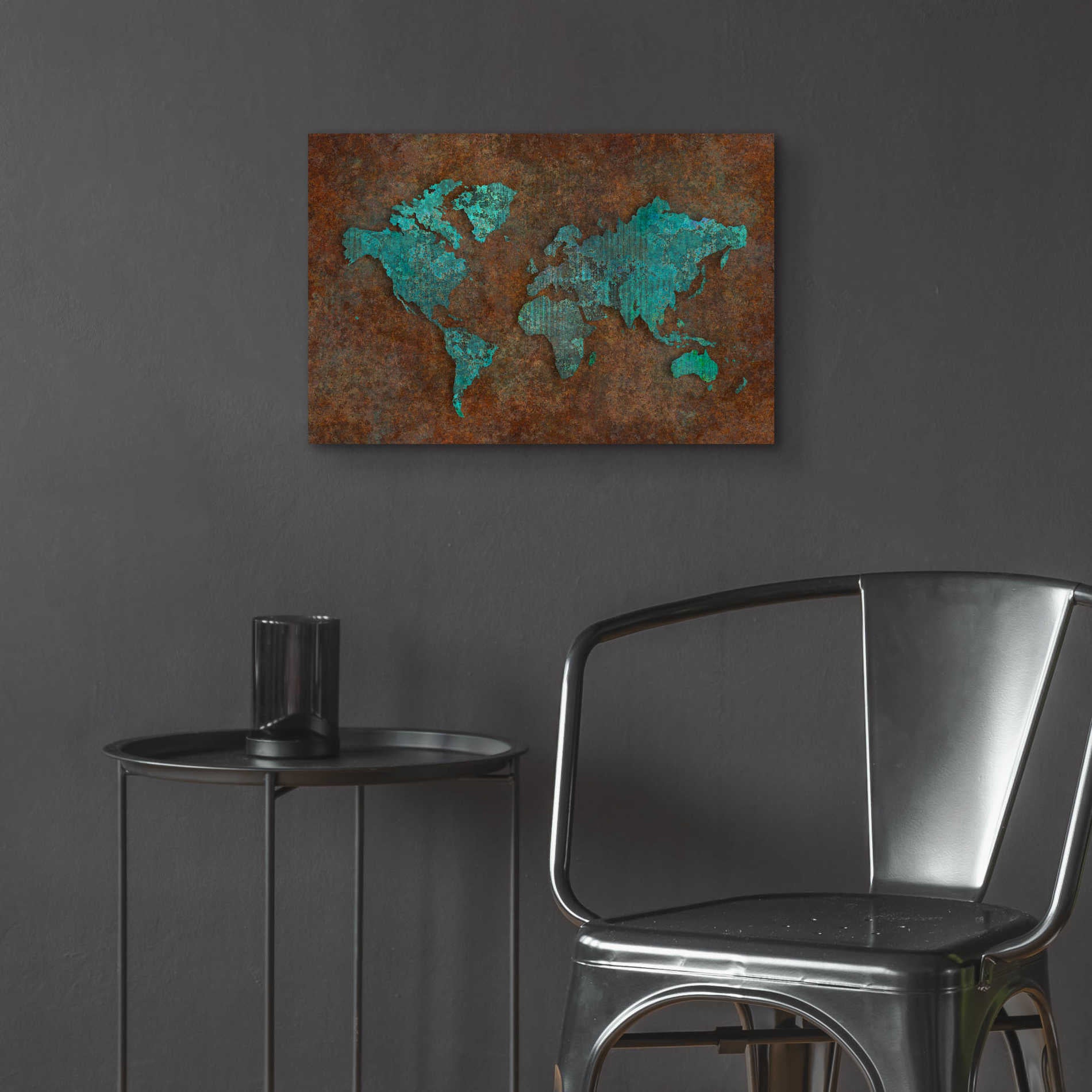 Epic Art 'Rusted World' by Andrea Haase Acrylic Glass Wall Art,24x16