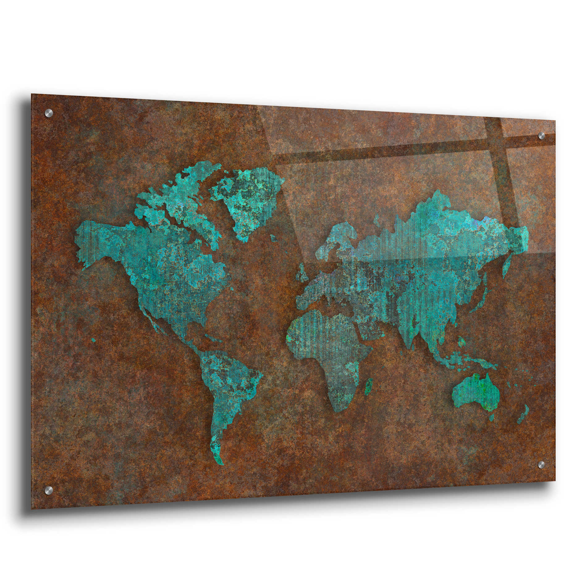 Epic Art 'Rusted World' by Andrea Haase Acrylic Glass Wall Art,36x24