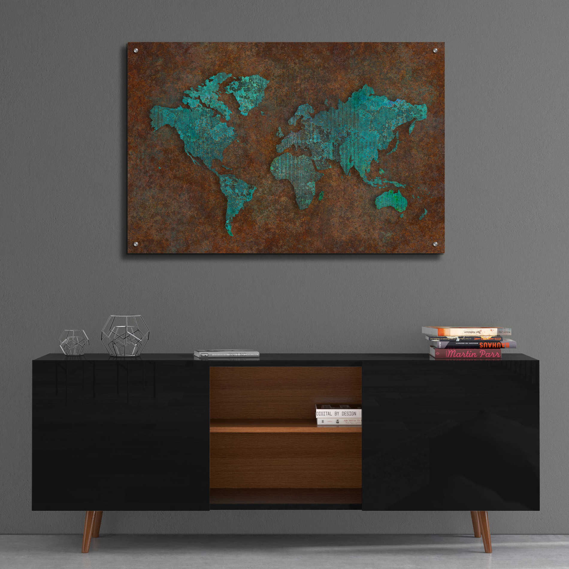 Epic Art 'Rusted World' by Andrea Haase Acrylic Glass Wall Art,36x24