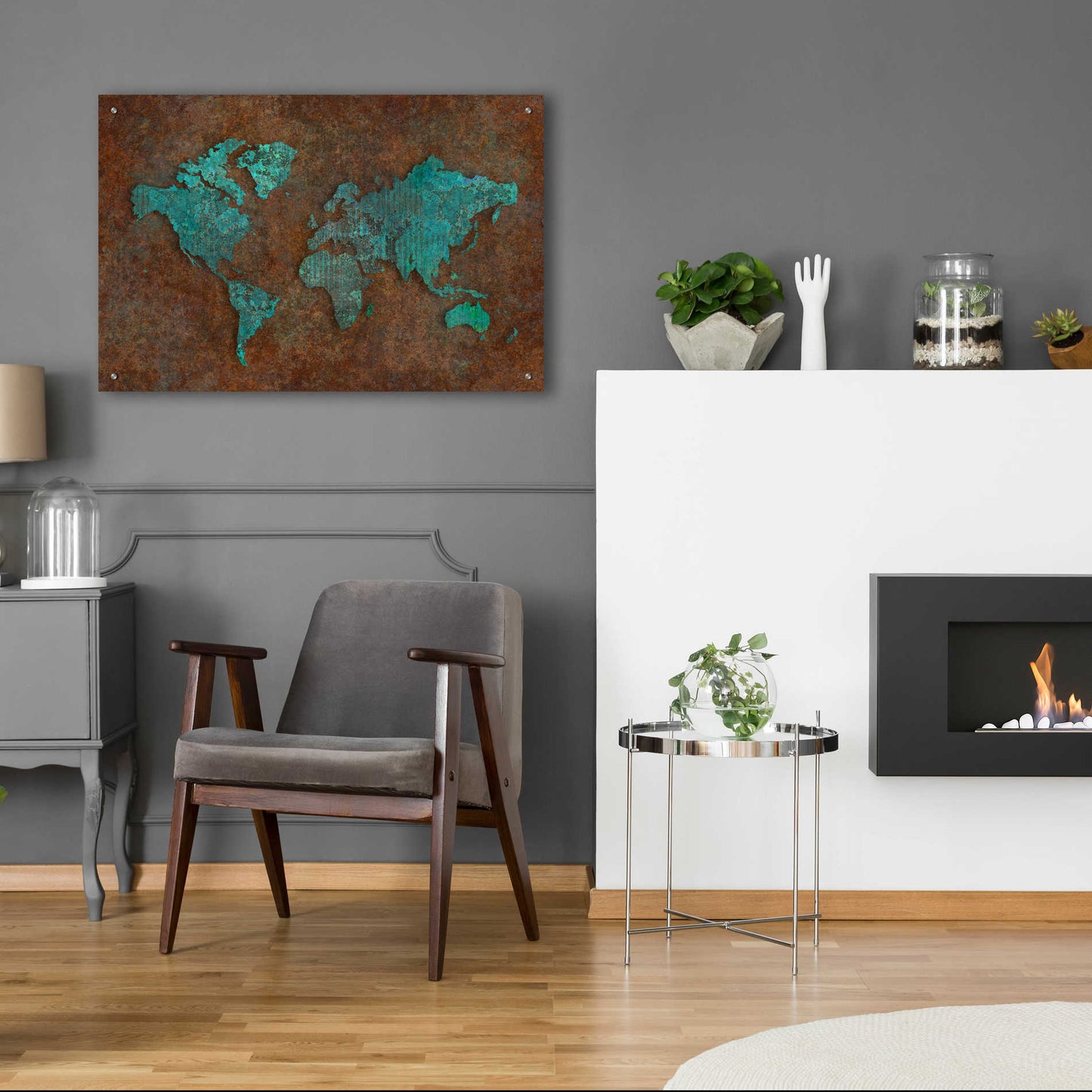 Epic Art 'Rusted World' by Andrea Haase Acrylic Glass Wall Art,36x24