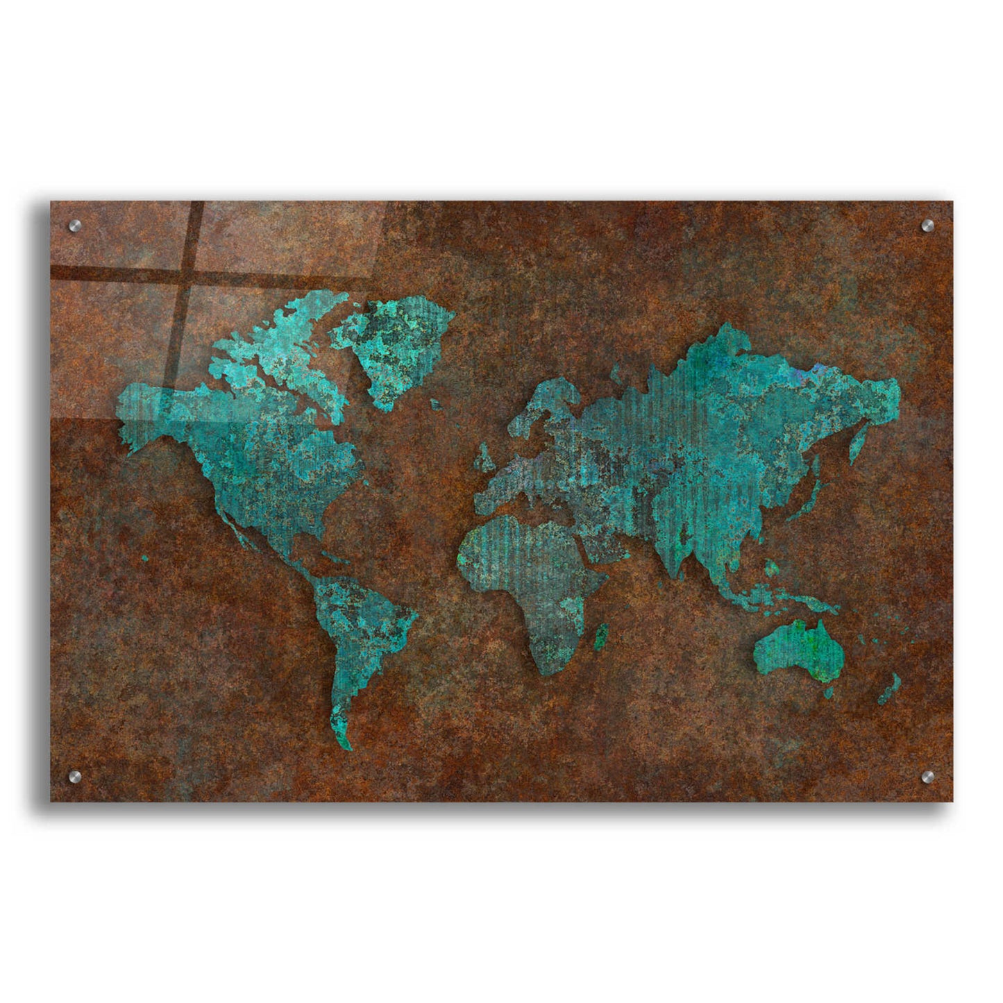 Epic Art 'Rusted World' by Andrea Haase Acrylic Glass Wall Art,36x24