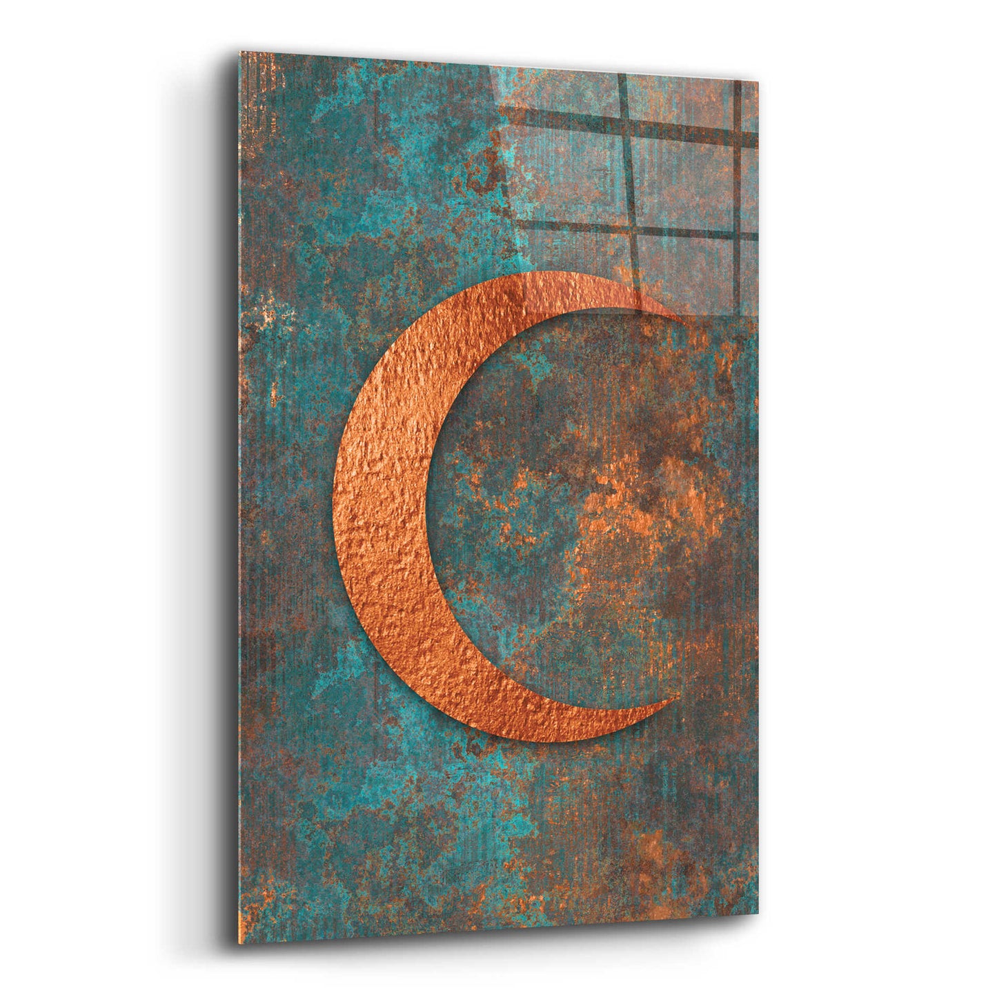 Epic Art 'Moon Symbiosis Of Rust And Copper' by Andrea Haase Acrylic Glass Wall Art,12x16