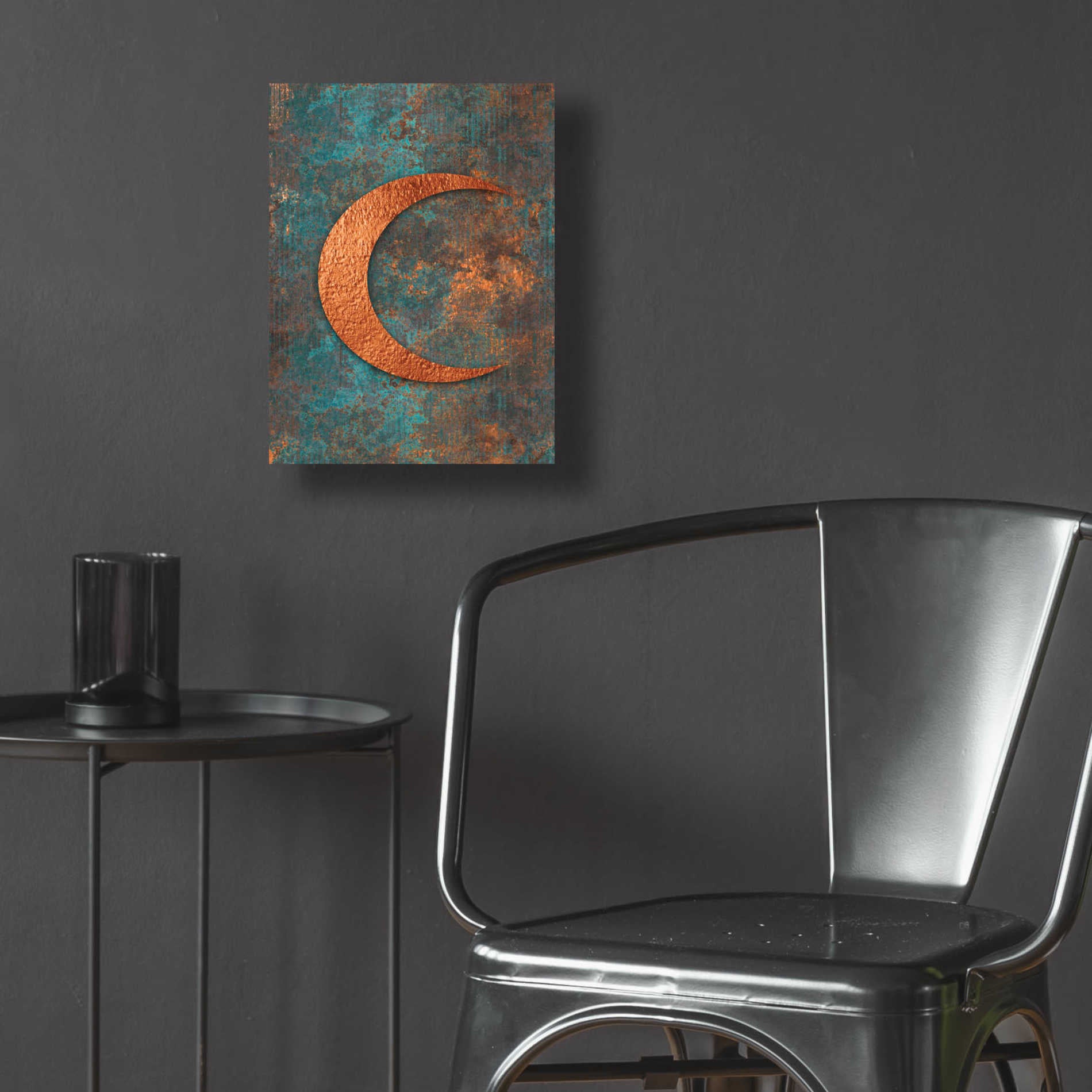 Epic Art 'Moon Symbiosis Of Rust And Copper' by Andrea Haase Acrylic Glass Wall Art,12x16