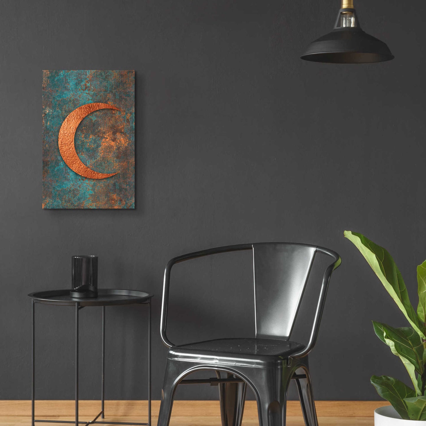 Epic Art 'Moon Symbiosis Of Rust And Copper' by Andrea Haase Acrylic Glass Wall Art,16x24