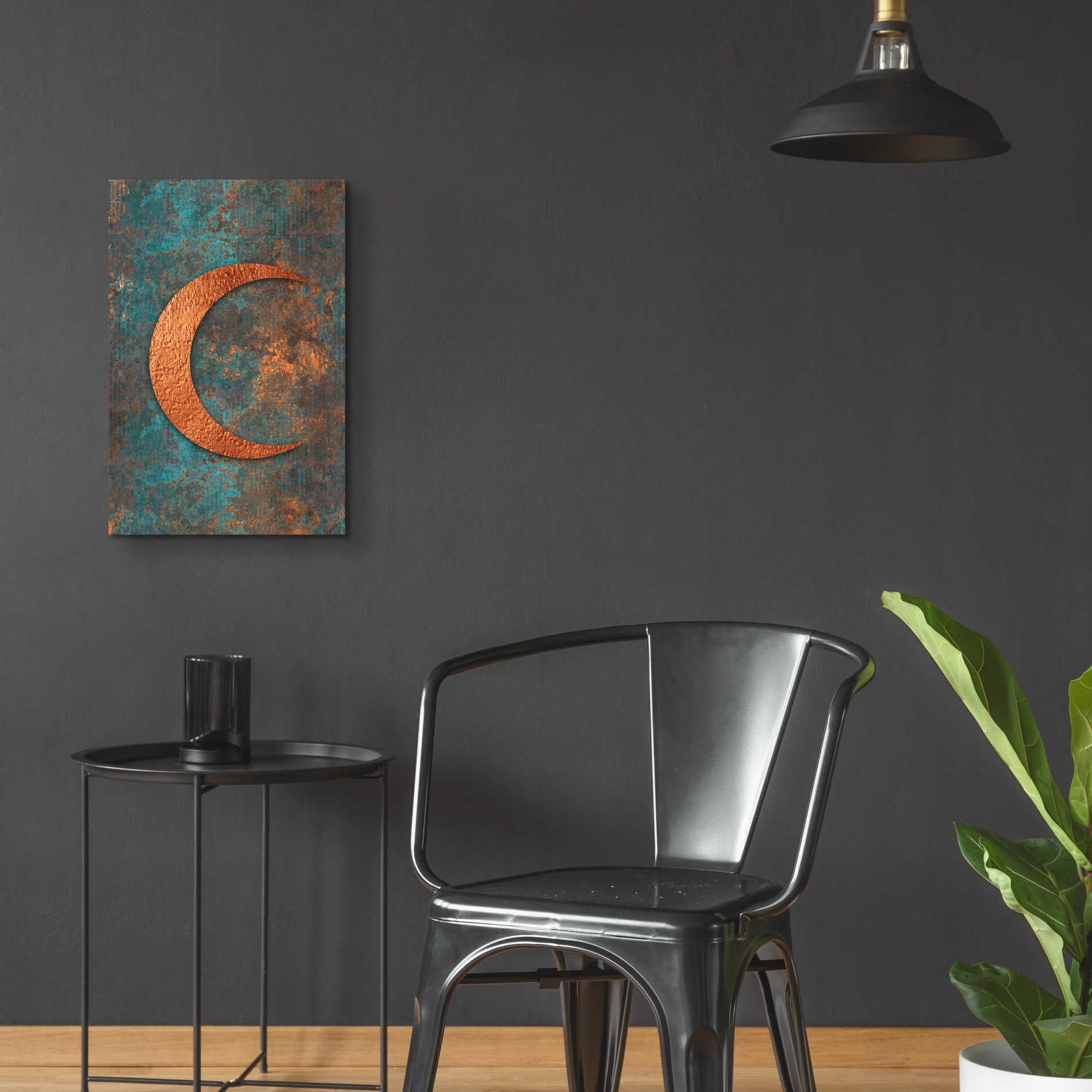 Epic Art 'Moon Symbiosis Of Rust And Copper' by Andrea Haase Acrylic Glass Wall Art,16x24