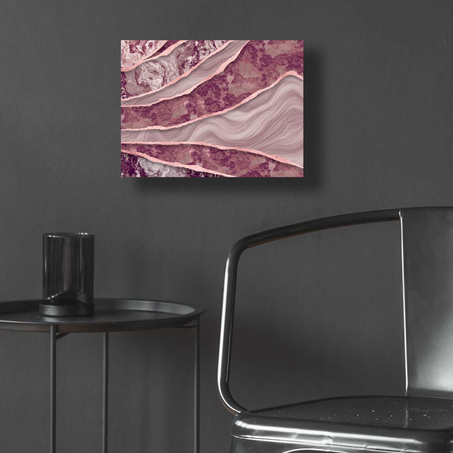 Epic Art 'Rose Quartz Marble And Stone' by Andrea Haase Acrylic Glass Wall Art,16x12