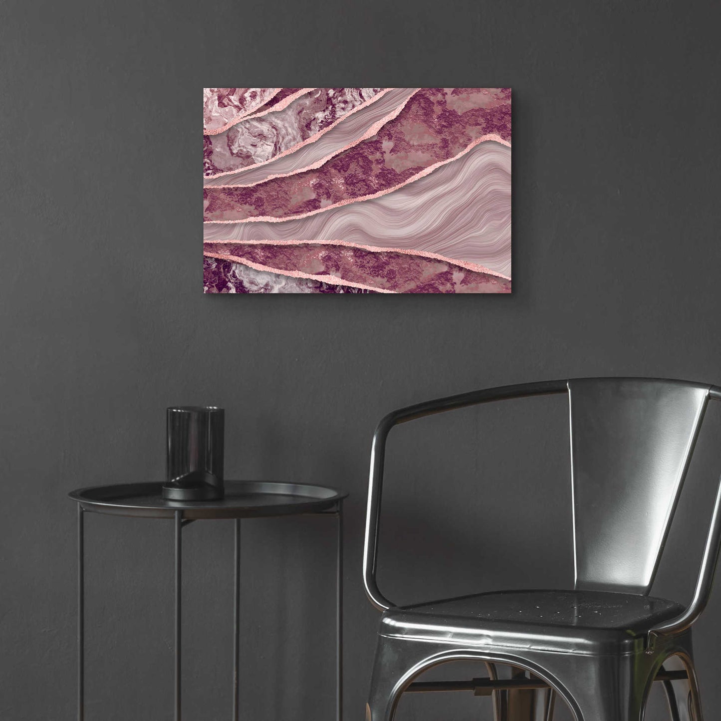 Epic Art 'Rose Quartz Marble And Stone' by Andrea Haase Acrylic Glass Wall Art,24x16