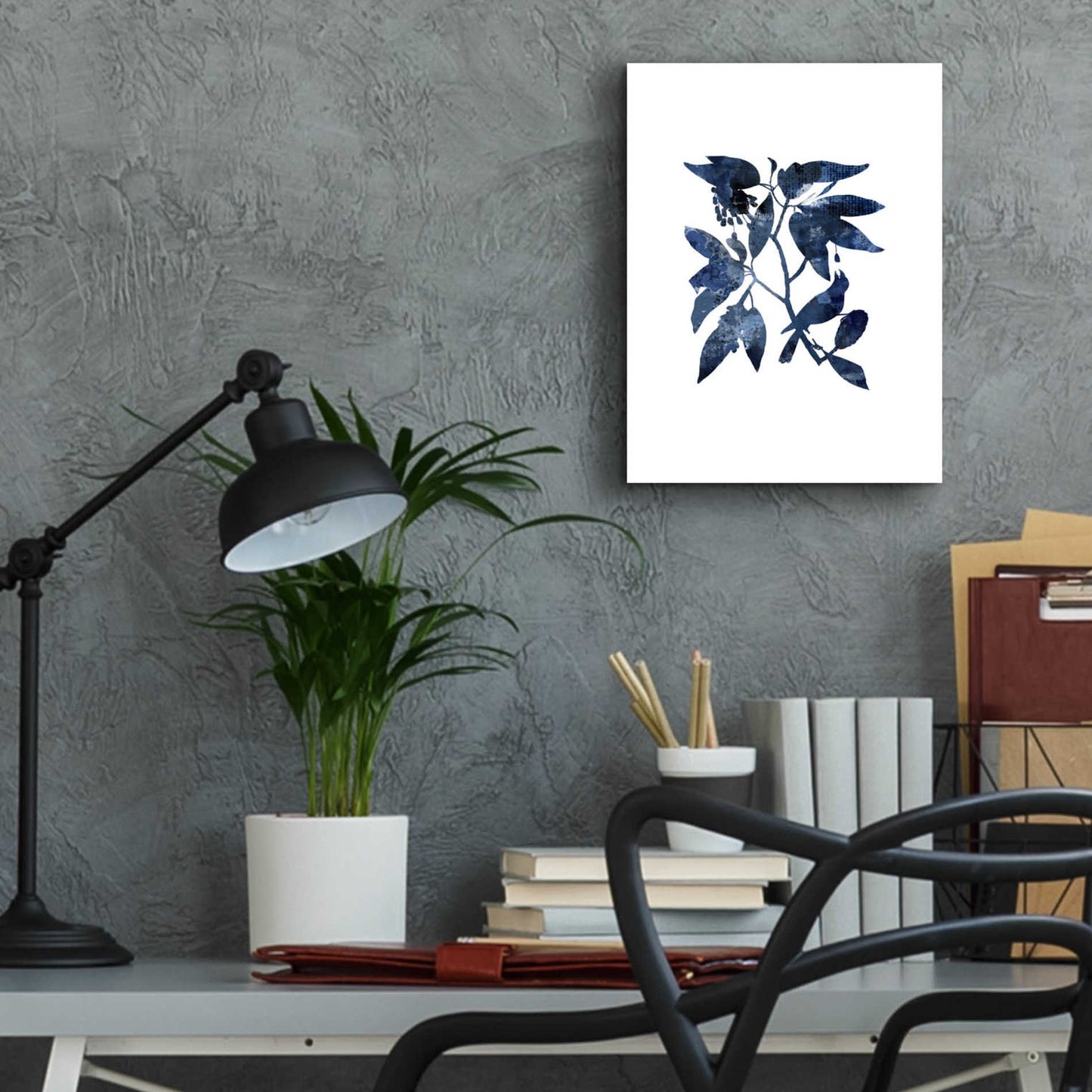 Epic Art 'Blue Night Bird' by Andrea Haase Acrylic Glass Wall Art,12x16