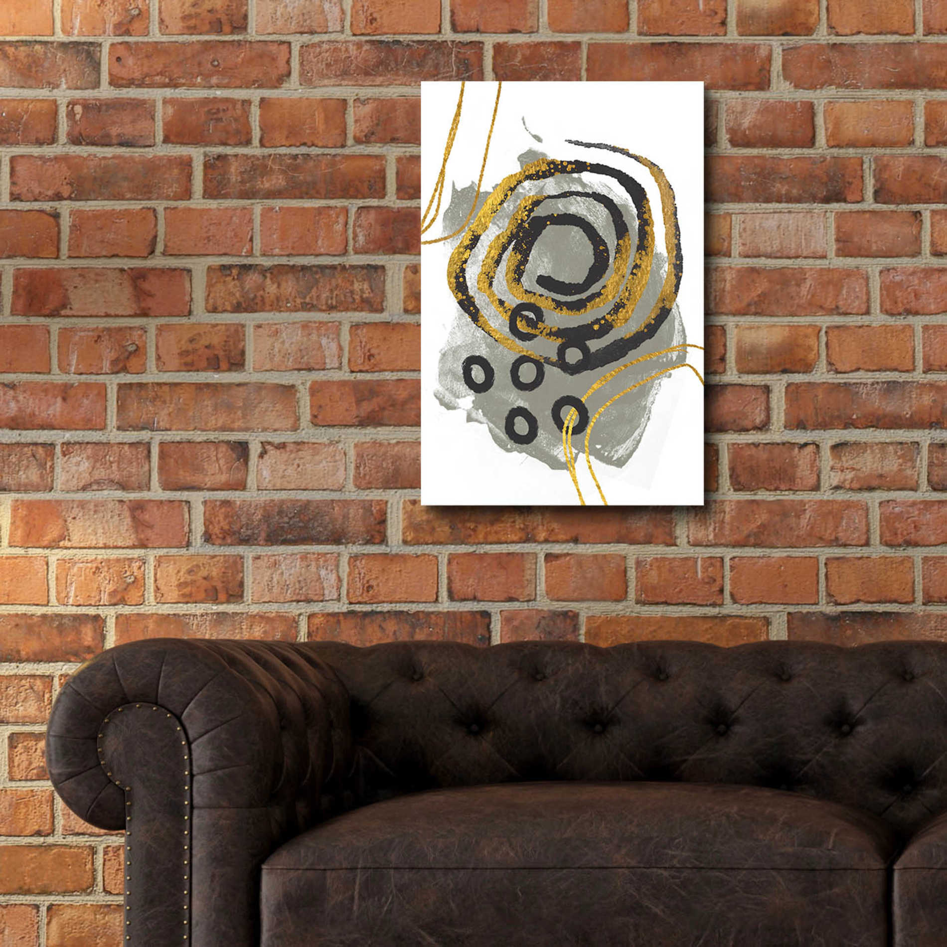 Epic Art 'Gold Meets Neutrals Vi' by Andrea Haase Acrylic Glass Wall Art,16x24