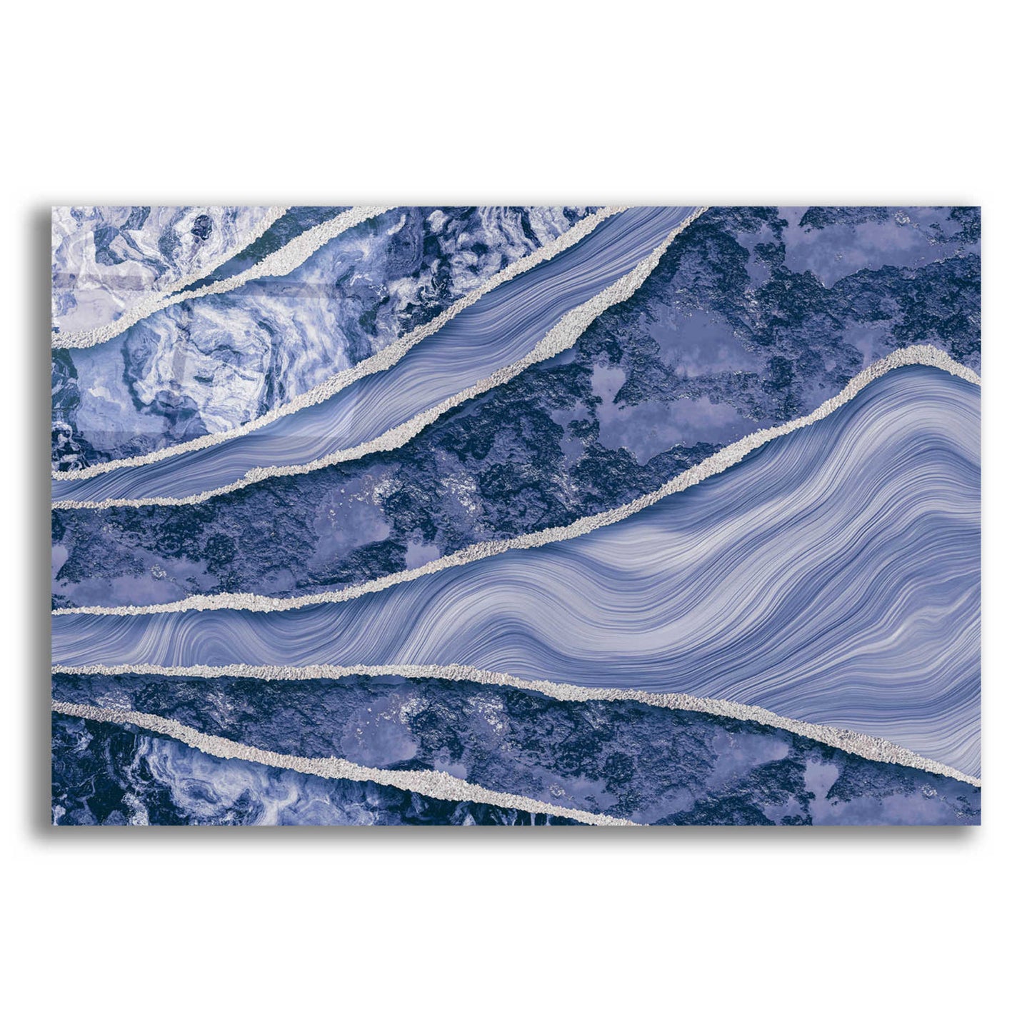 Epic Art 'Blue Marble And Stone' by Andrea Haase Acrylic Glass Wall Art,16x12