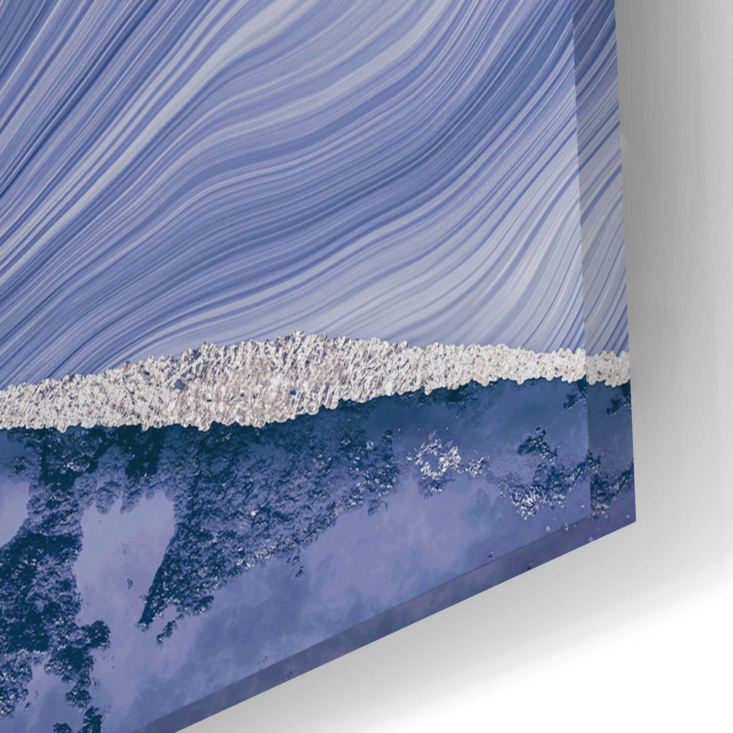 Epic Art 'Blue Marble And Stone' by Andrea Haase Acrylic Glass Wall Art,24x16