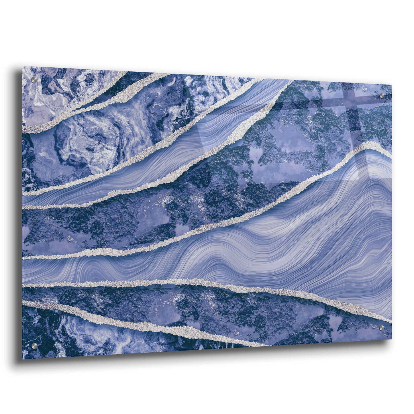 Epic Art 'Blue Marble And Stone' by Andrea Haase Acrylic Glass Wall Art,36x24