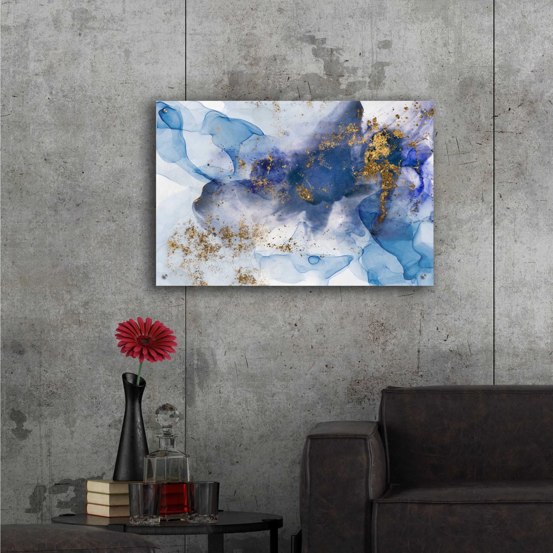 Epic Art 'Alcohol Ink Fantasy Vi' by Andrea Haase Acrylic Glass Wall Art,36x24