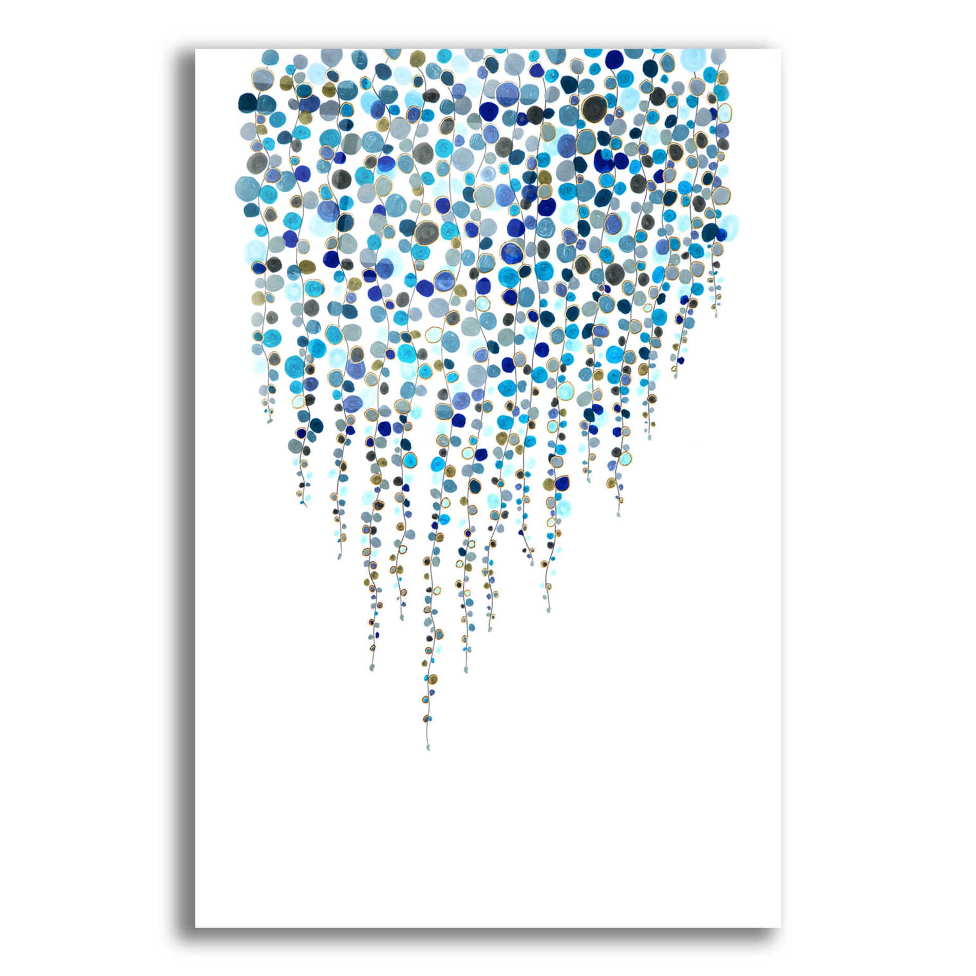 Epic Art 'Fancy Dots Blue' by Andrea Haase Acrylic Glass Wall Art,12x16