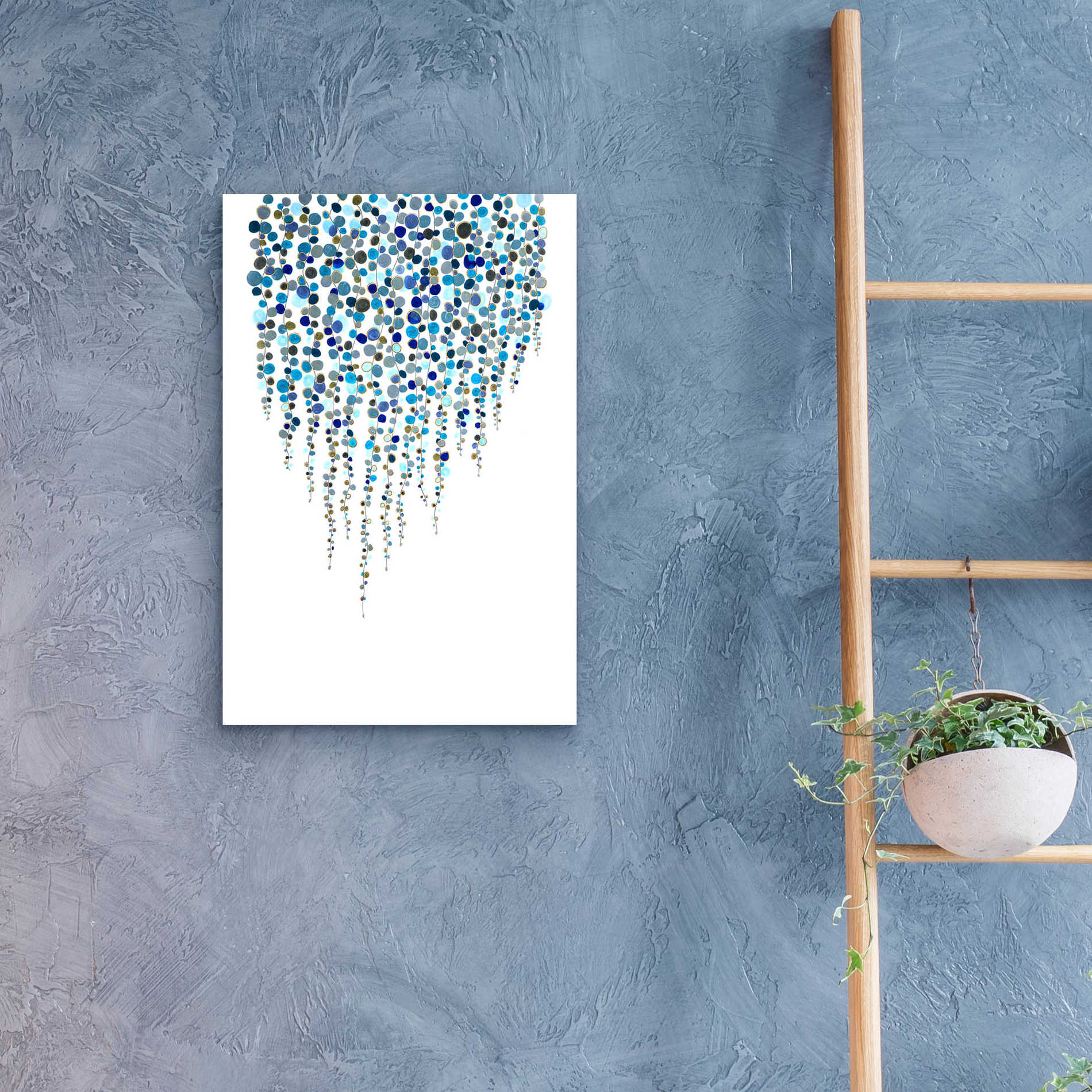 Epic Art 'Fancy Dots Blue' by Andrea Haase Acrylic Glass Wall Art,16x24