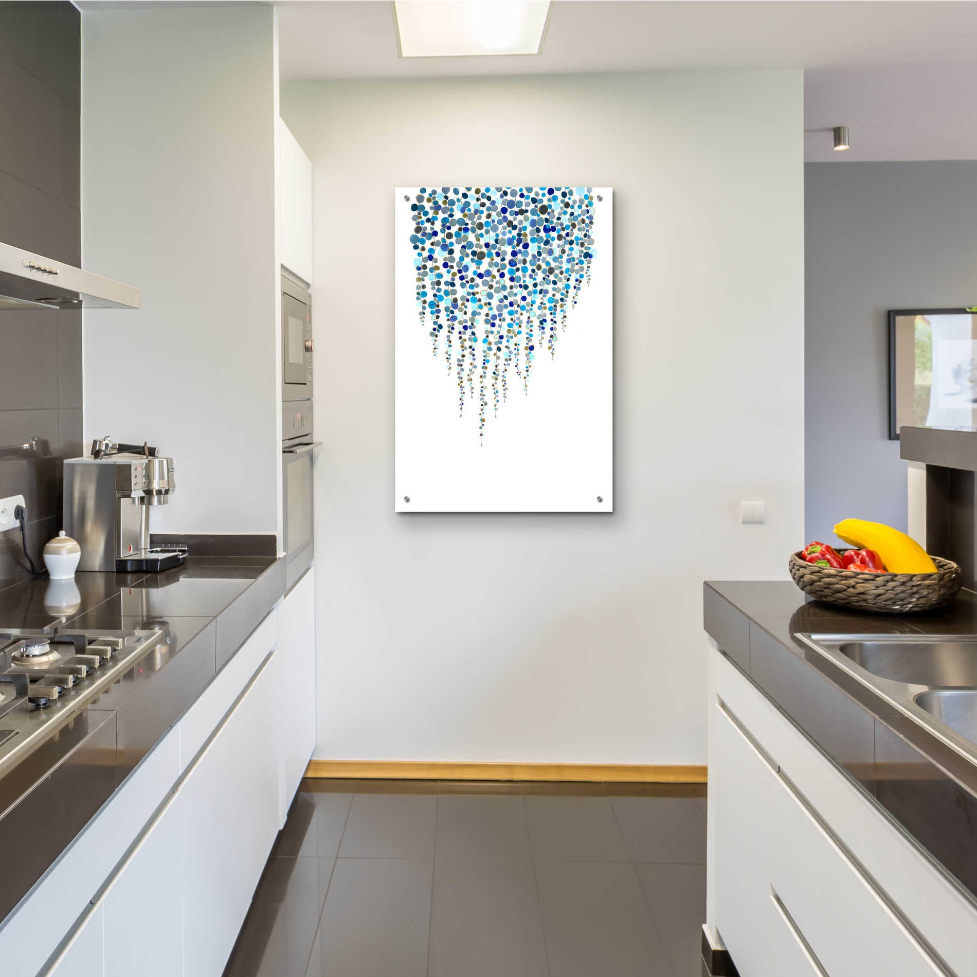 Epic Art 'Fancy Dots Blue' by Andrea Haase Acrylic Glass Wall Art,24x36