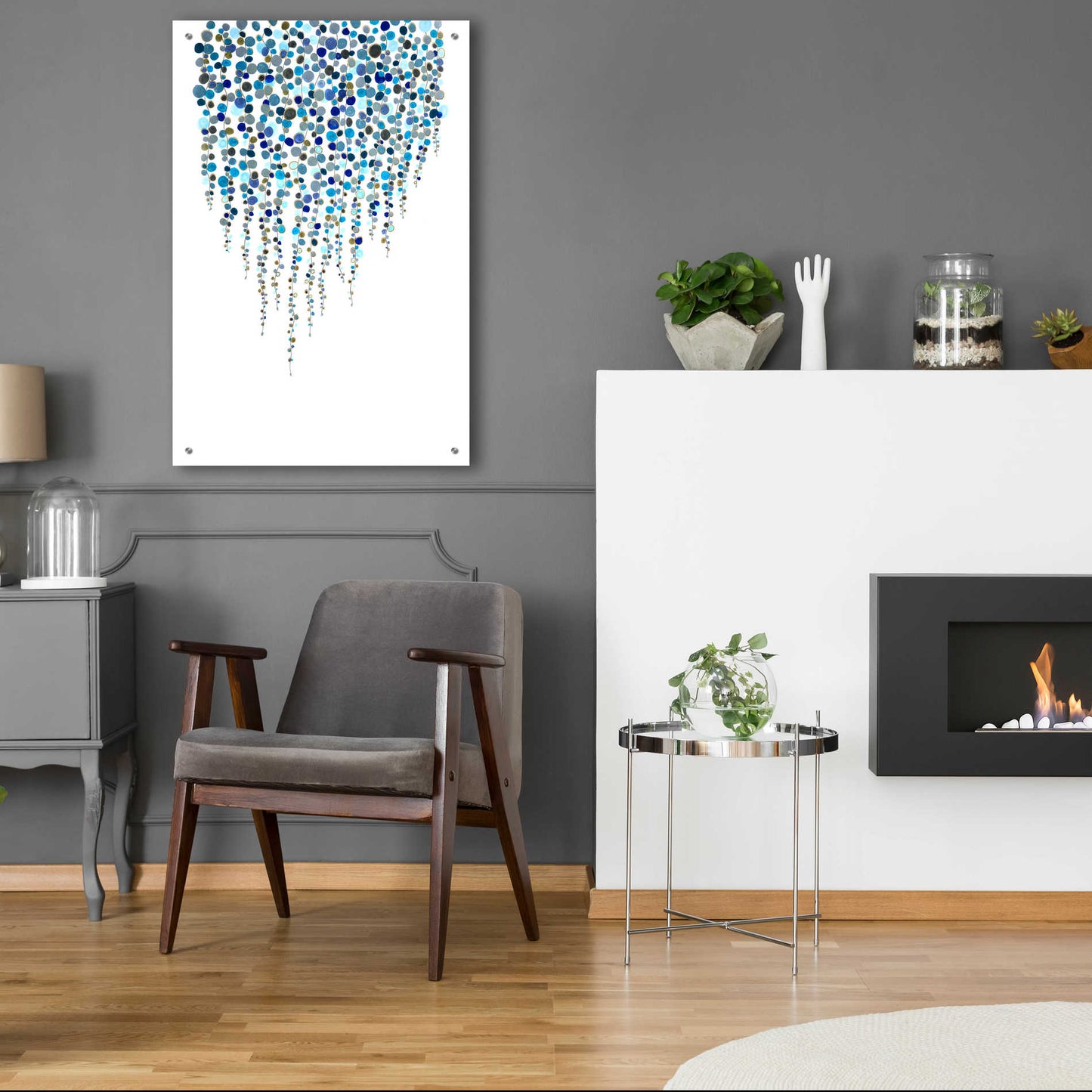 Epic Art 'Fancy Dots Blue' by Andrea Haase Acrylic Glass Wall Art,24x36