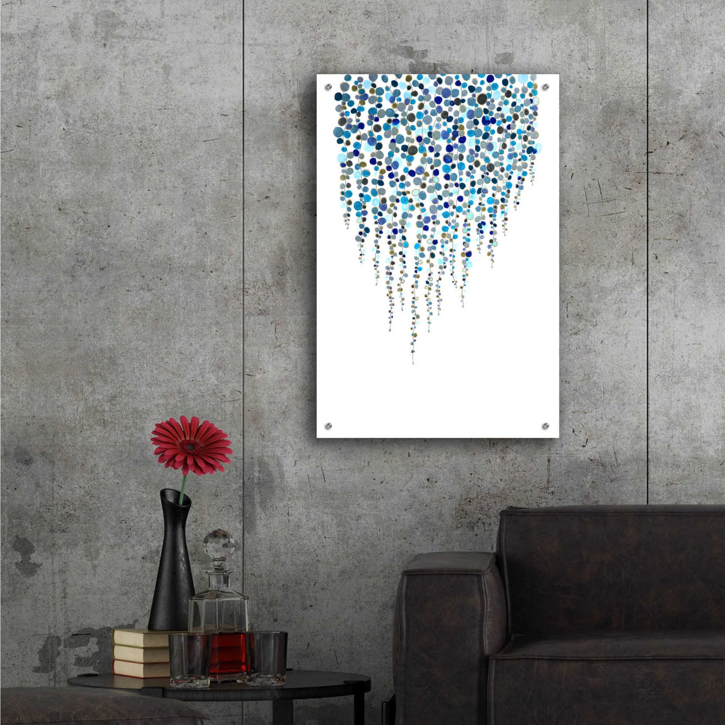 Epic Art 'Fancy Dots Blue' by Andrea Haase Acrylic Glass Wall Art,24x36