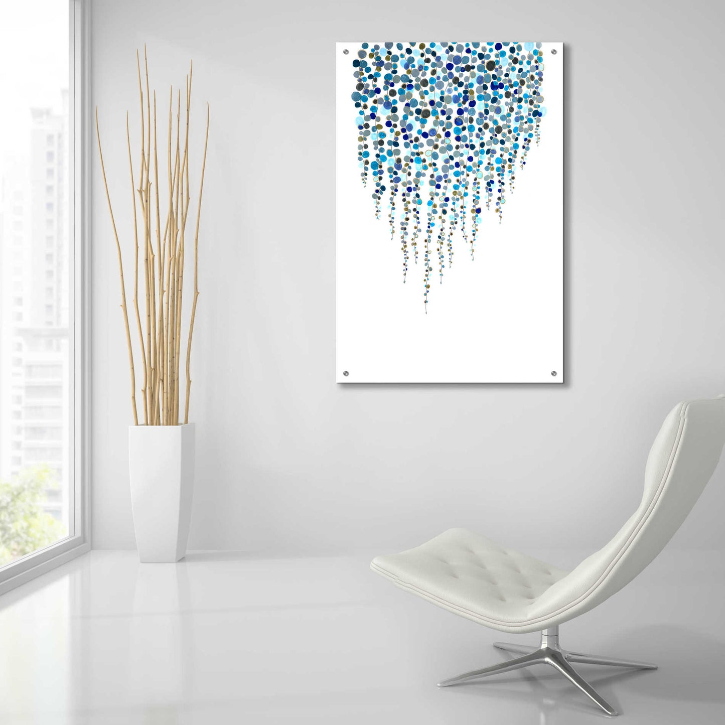 Epic Art 'Fancy Dots Blue' by Andrea Haase Acrylic Glass Wall Art,24x36