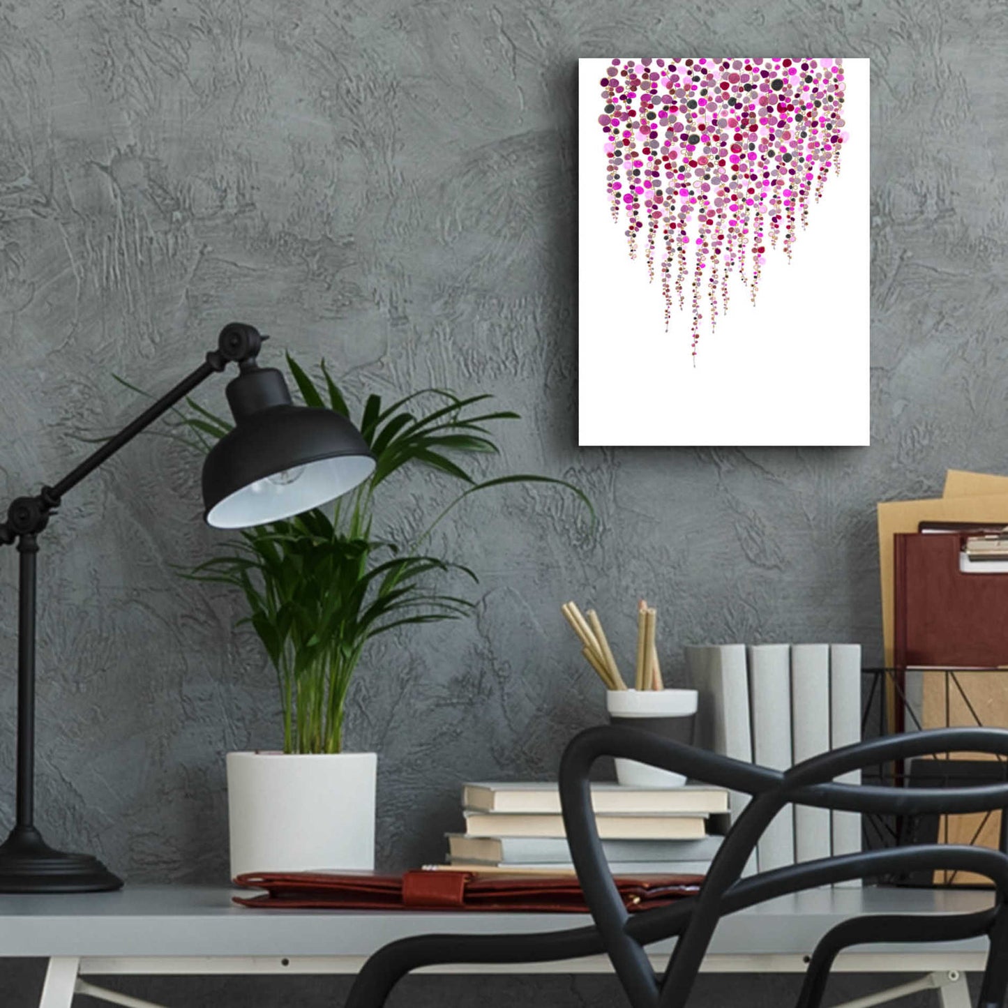 Epic Art 'Fancy Dots Pink' by Andrea Haase Acrylic Glass Wall Art,12x16