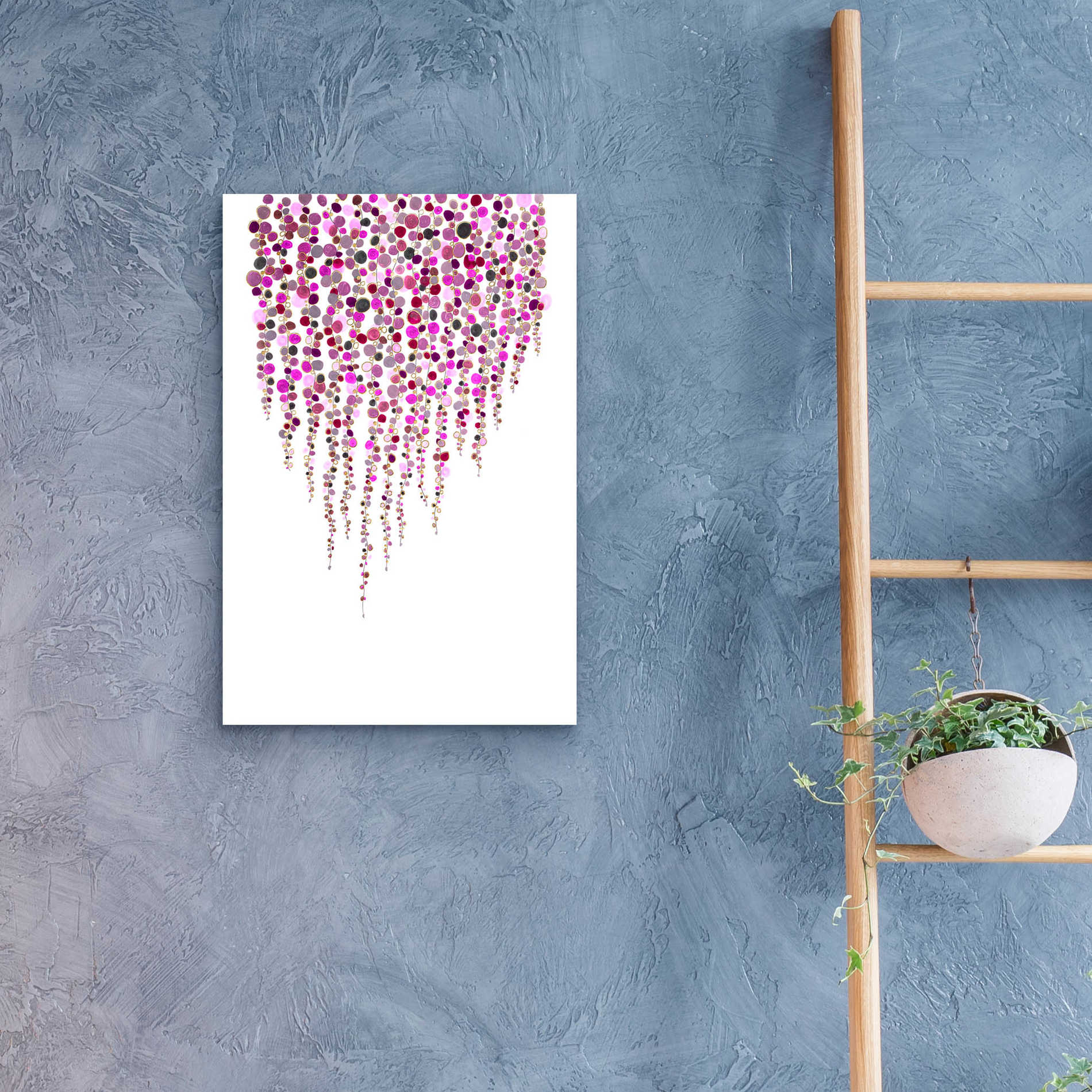 Epic Art 'Fancy Dots Pink' by Andrea Haase Acrylic Glass Wall Art,16x24