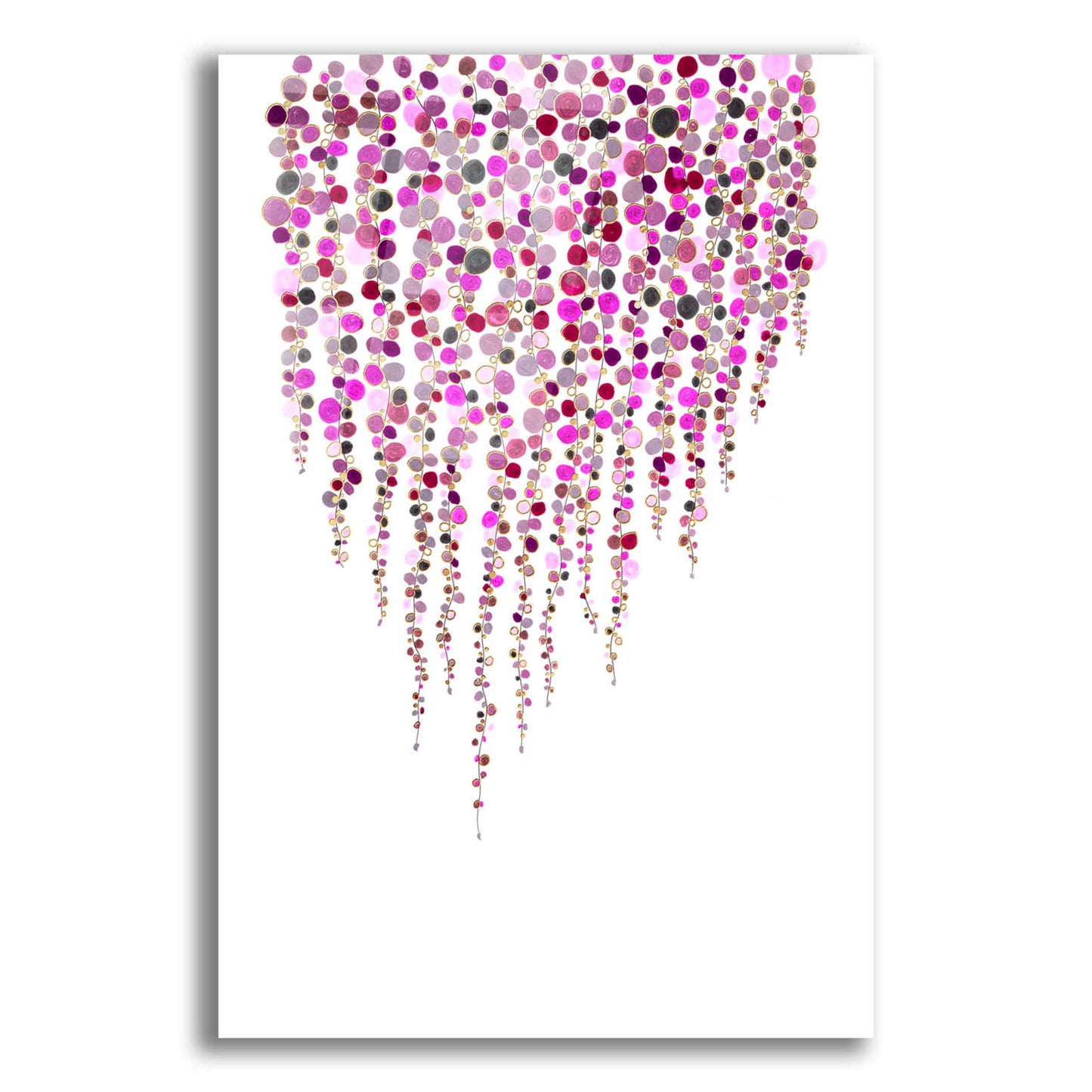 Epic Art 'Fancy Dots Pink' by Andrea Haase Acrylic Glass Wall Art,16x24