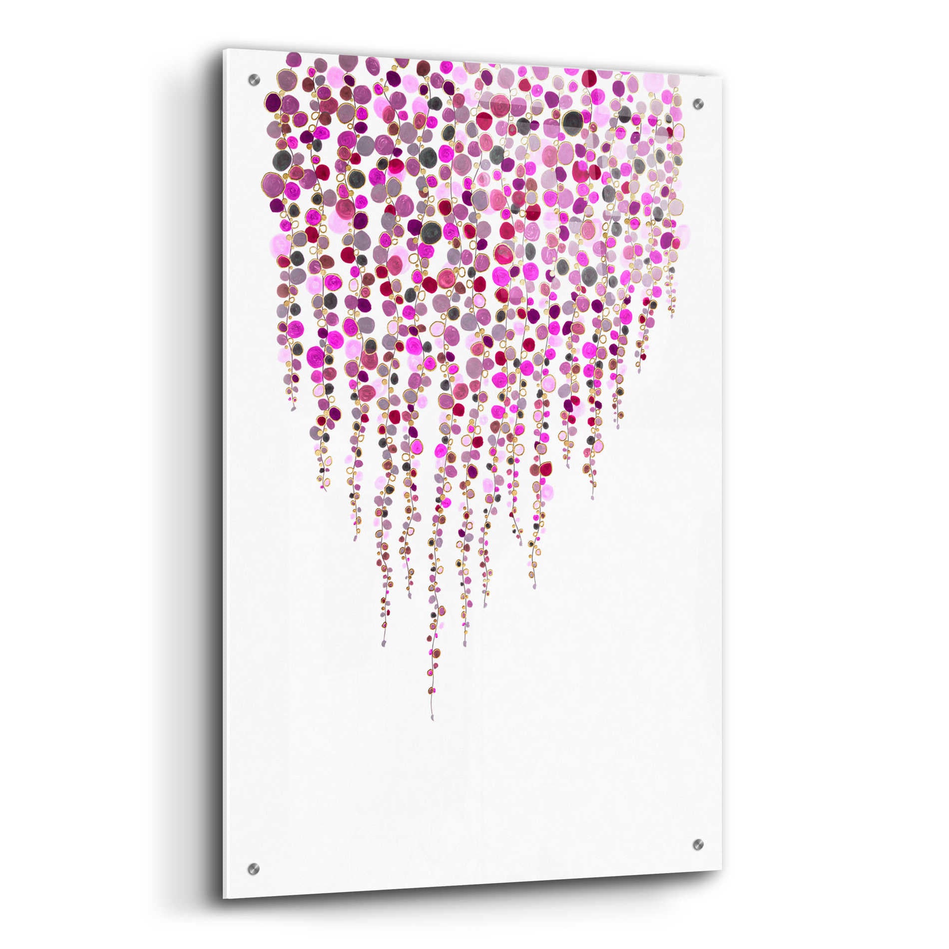 Epic Art 'Fancy Dots Pink' by Andrea Haase Acrylic Glass Wall Art,24x36