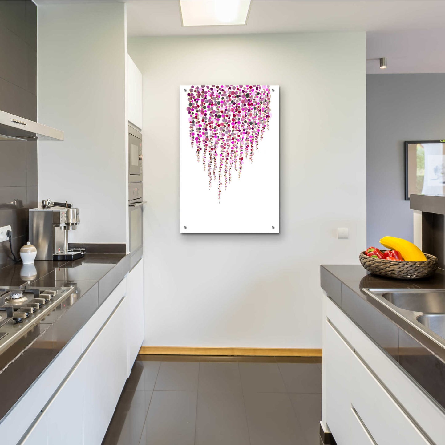 Epic Art 'Fancy Dots Pink' by Andrea Haase Acrylic Glass Wall Art,24x36