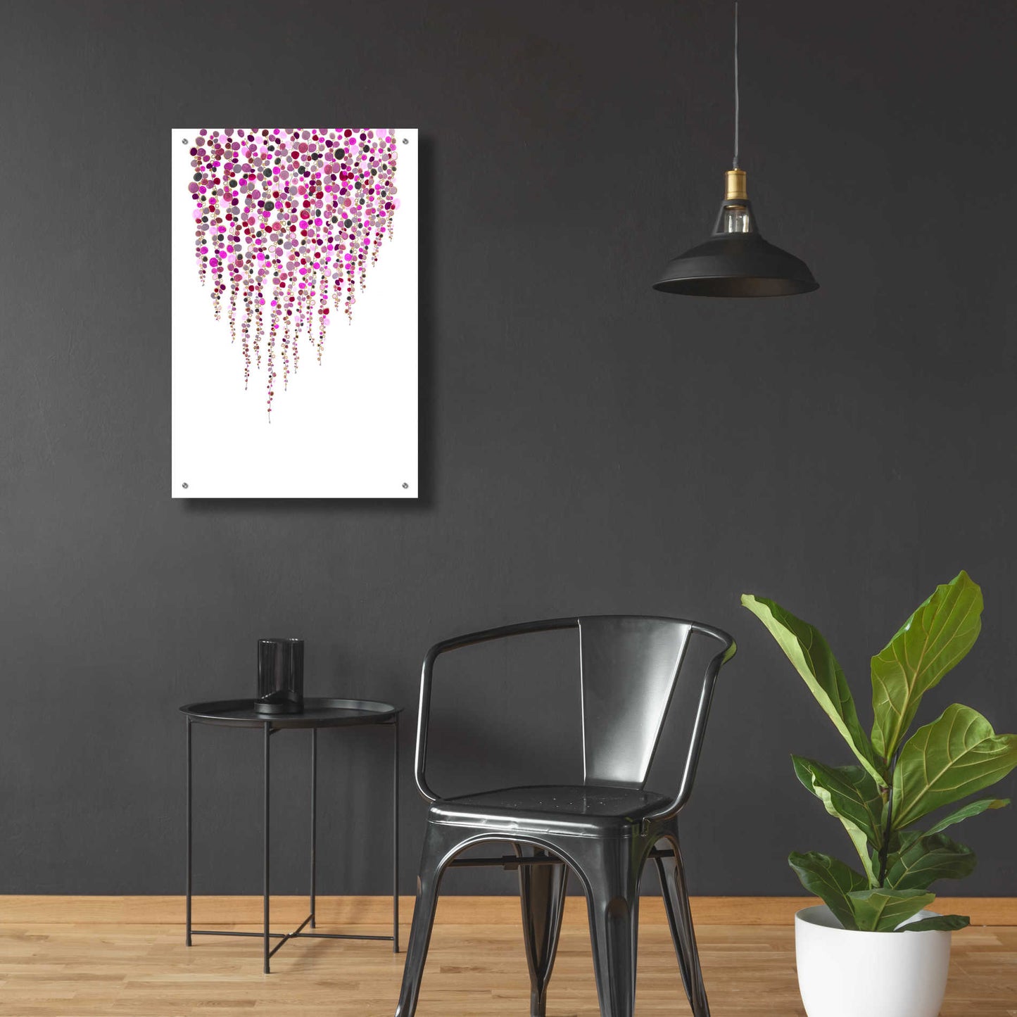 Epic Art 'Fancy Dots Pink' by Andrea Haase Acrylic Glass Wall Art,24x36