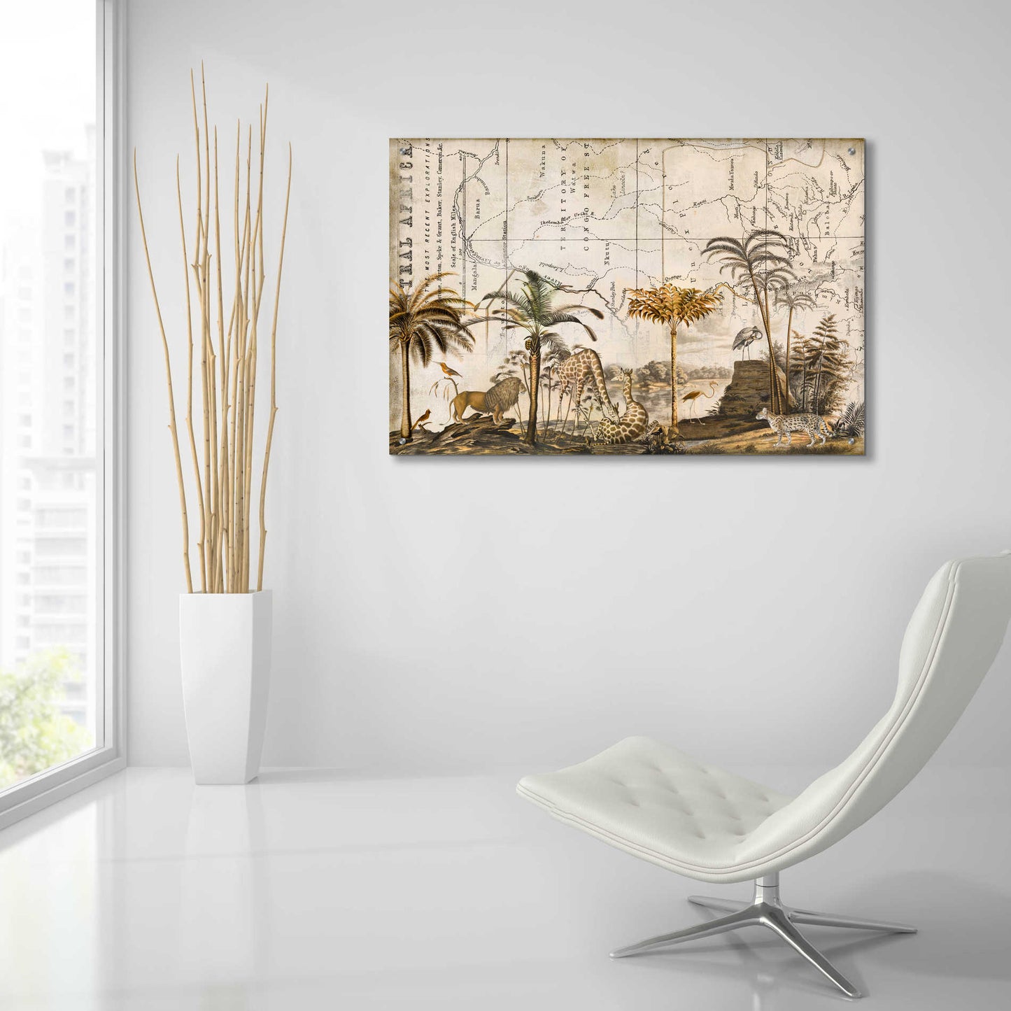 Epic Art 'Wild Animals Paradise Brown' by Andrea Haase Acrylic Glass Wall Art,36x24