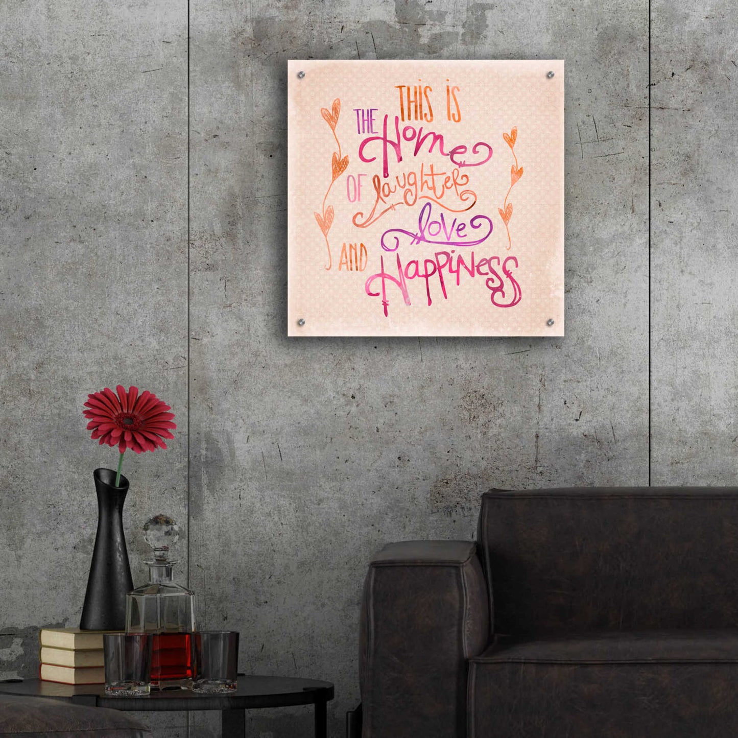 Epic Art 'Home Of Happiness' by Andrea Haase Acrylic Glass Wall Art,24x24