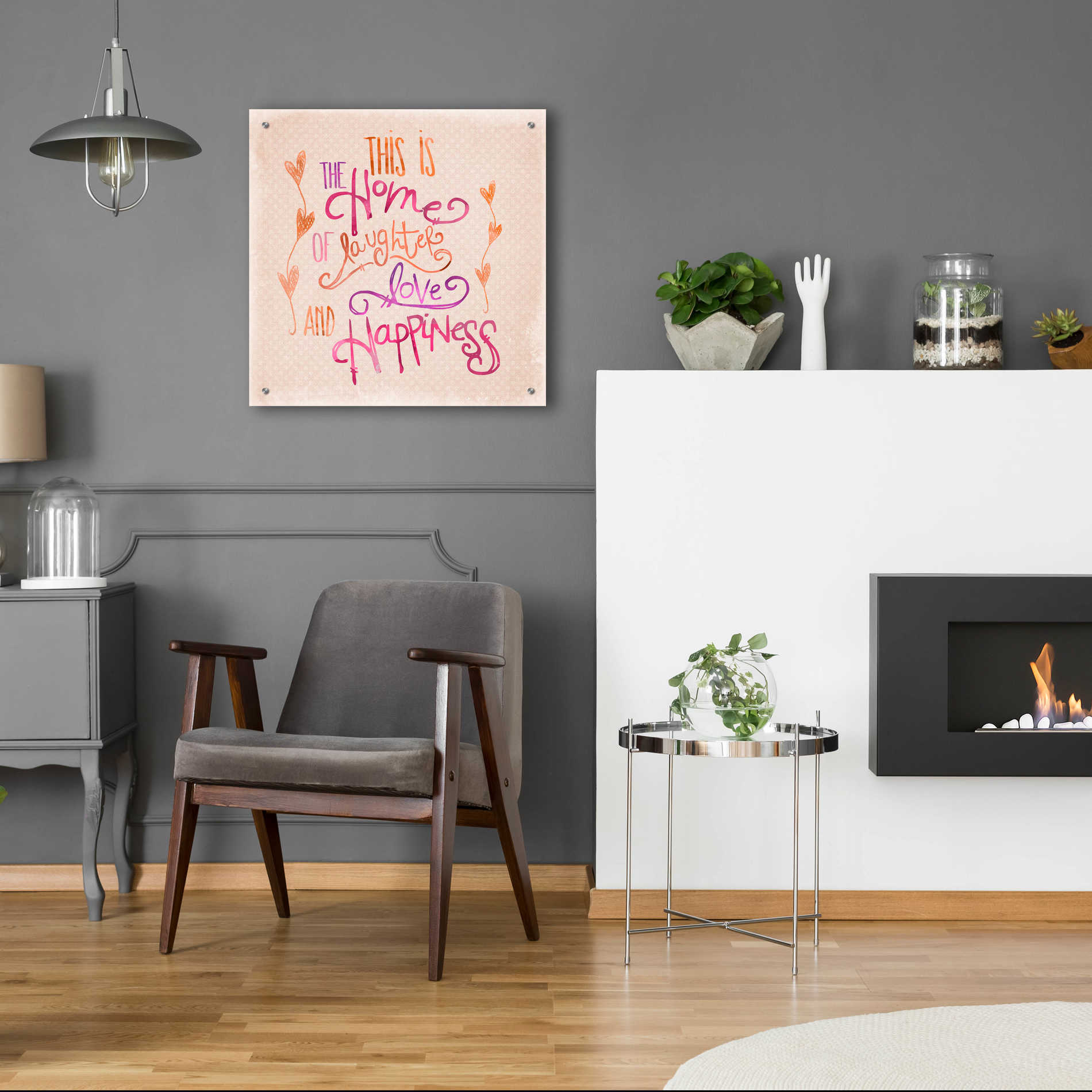 Epic Art 'Home Of Happiness' by Andrea Haase Acrylic Glass Wall Art,24x24