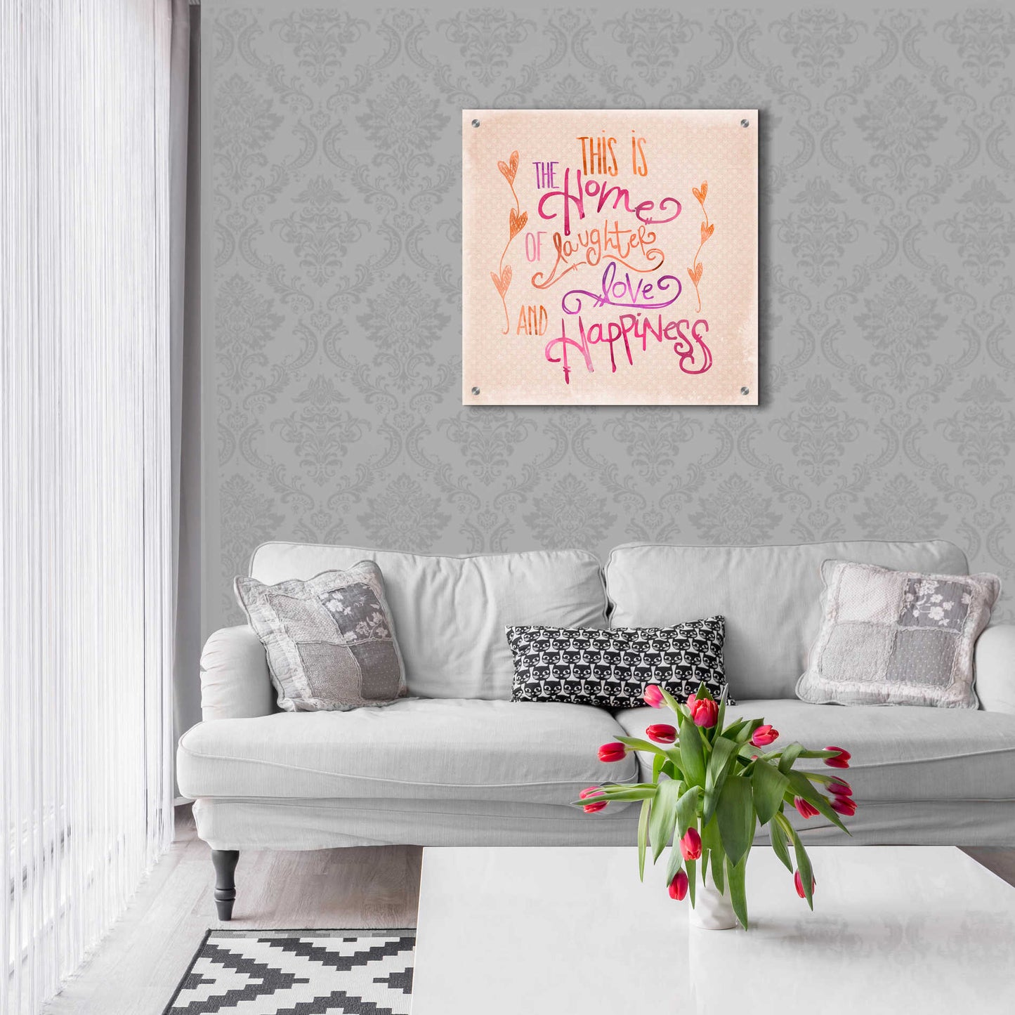 Epic Art 'Home Of Happiness' by Andrea Haase Acrylic Glass Wall Art,24x24