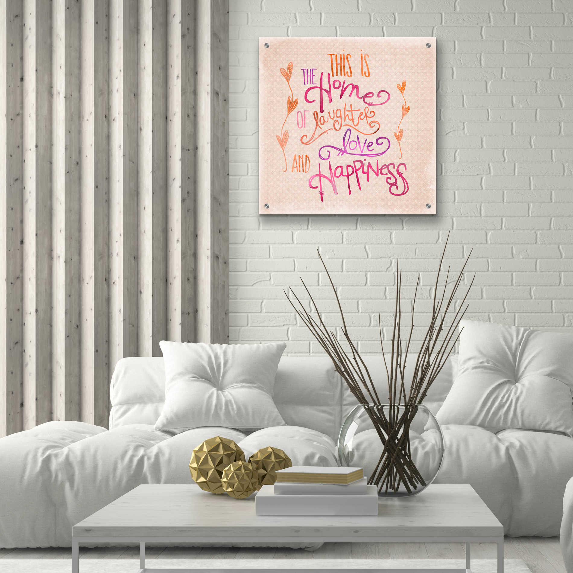 Epic Art 'Home Of Happiness' by Andrea Haase Acrylic Glass Wall Art,24x24