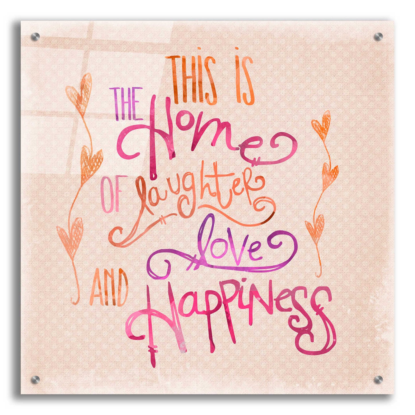 Epic Art 'Home Of Happiness' by Andrea Haase Acrylic Glass Wall Art,24x24