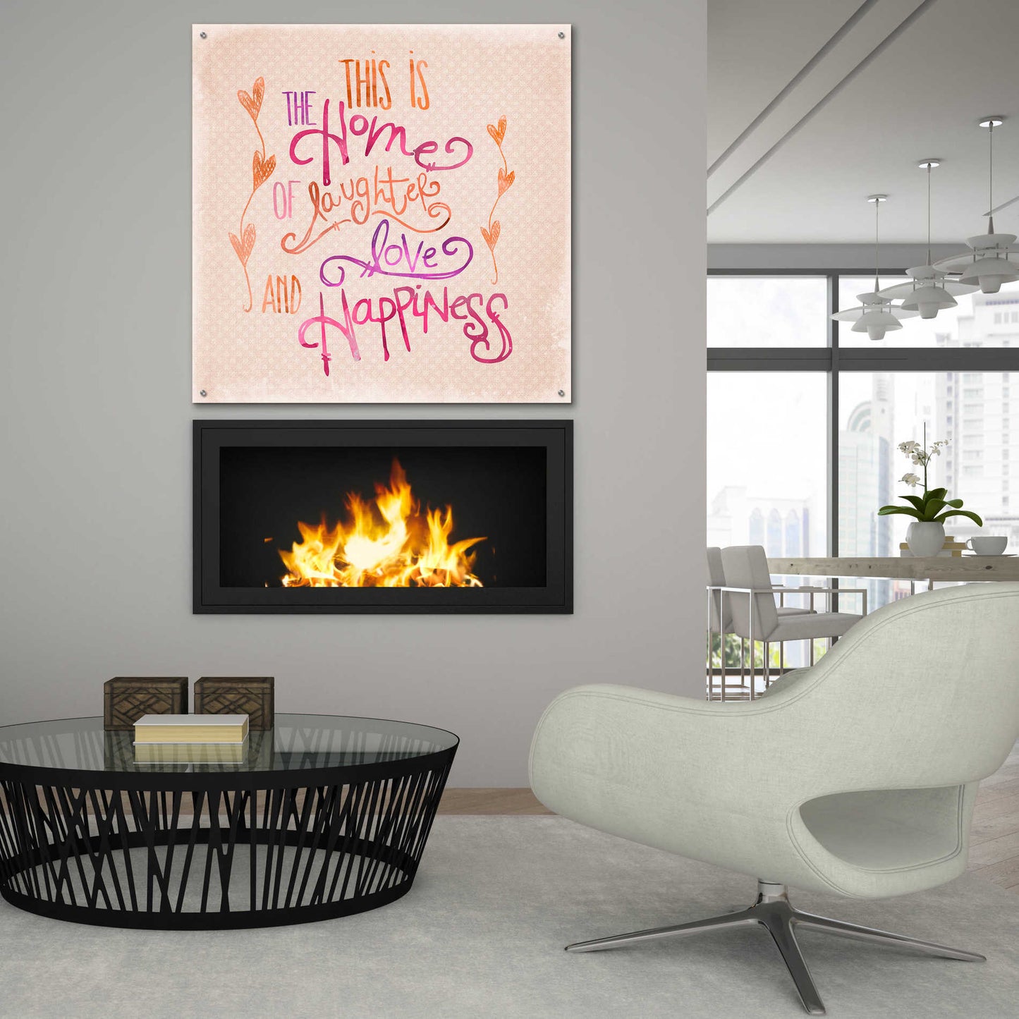 Epic Art 'Home Of Happiness' by Andrea Haase Acrylic Glass Wall Art,36x36