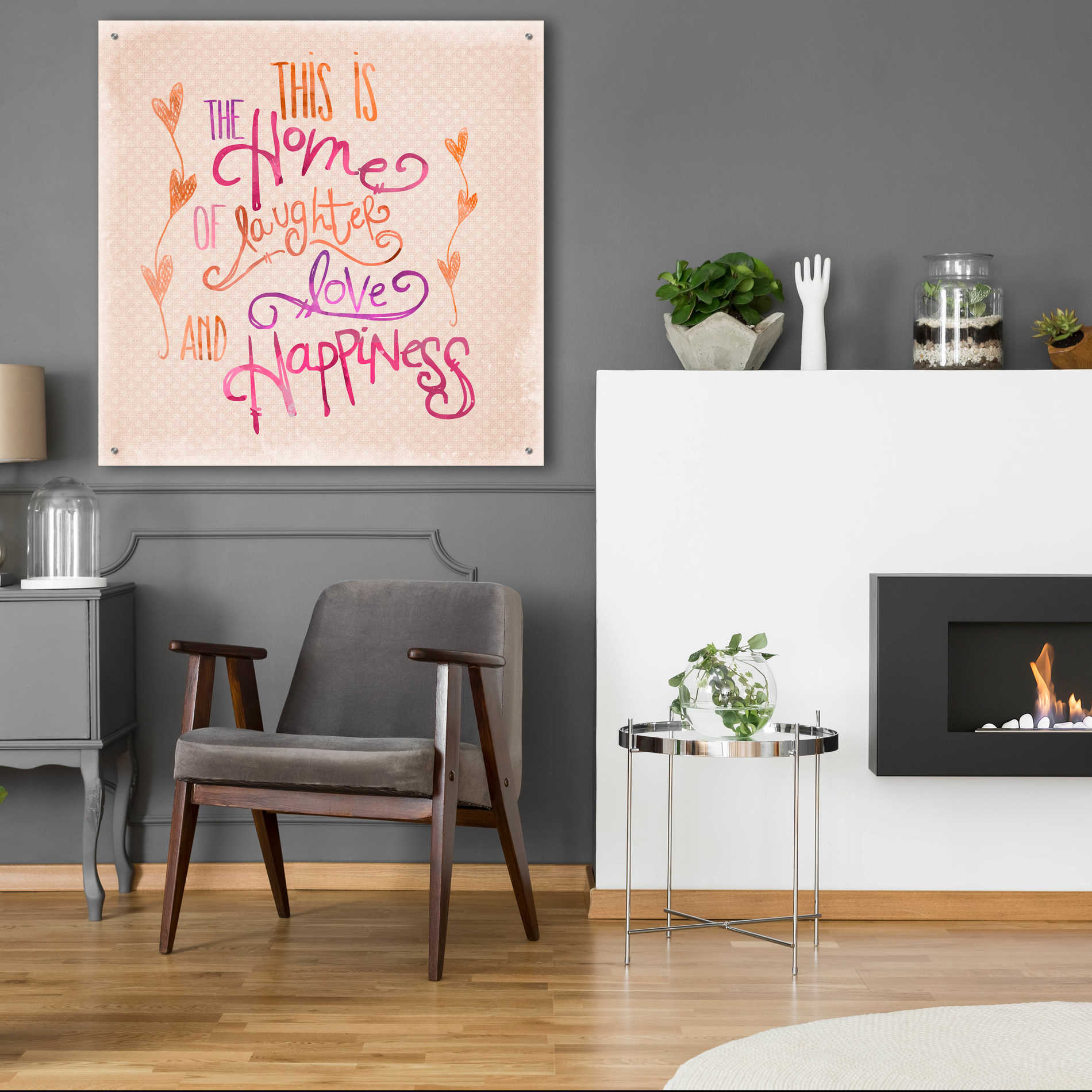 Epic Art 'Home Of Happiness' by Andrea Haase Acrylic Glass Wall Art,36x36